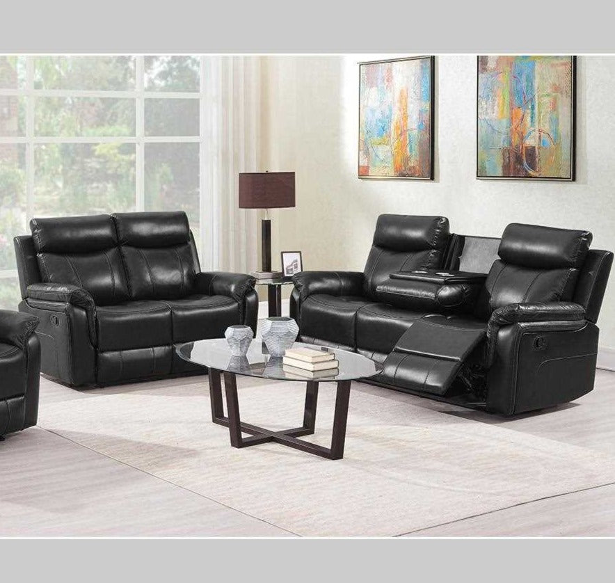 Nicolas Recliner Sofa Collection Black 9255