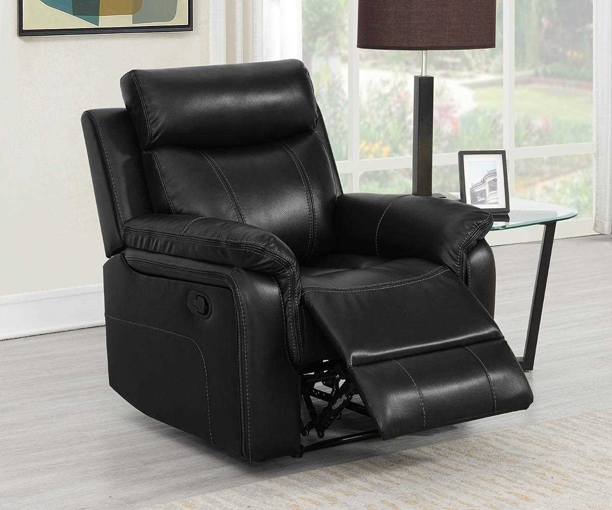 Nicolas Recliner Sofa Collection Black 9255