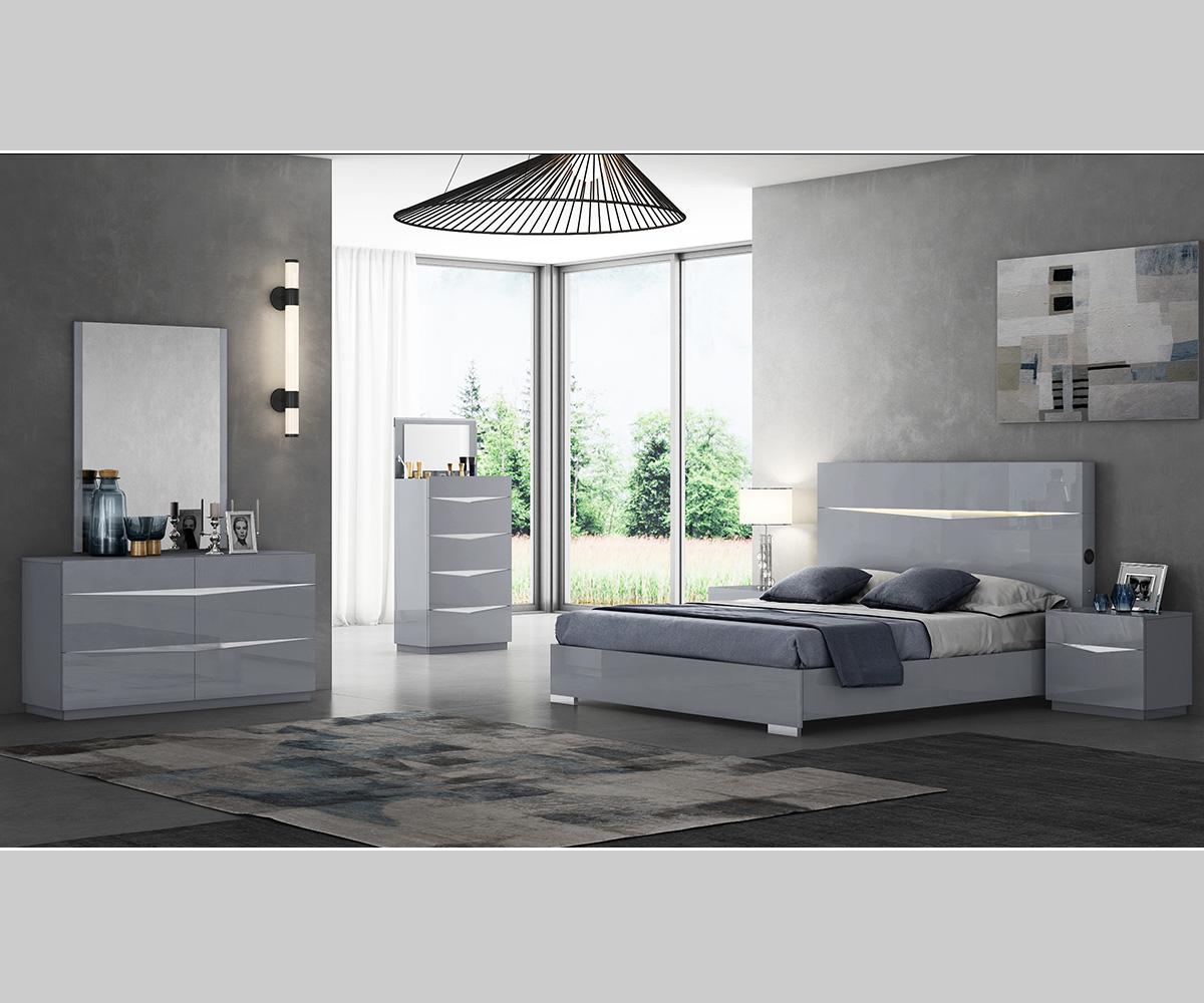 Nikos Cool Grey Lacquer Chest with Jewellery Storage B223