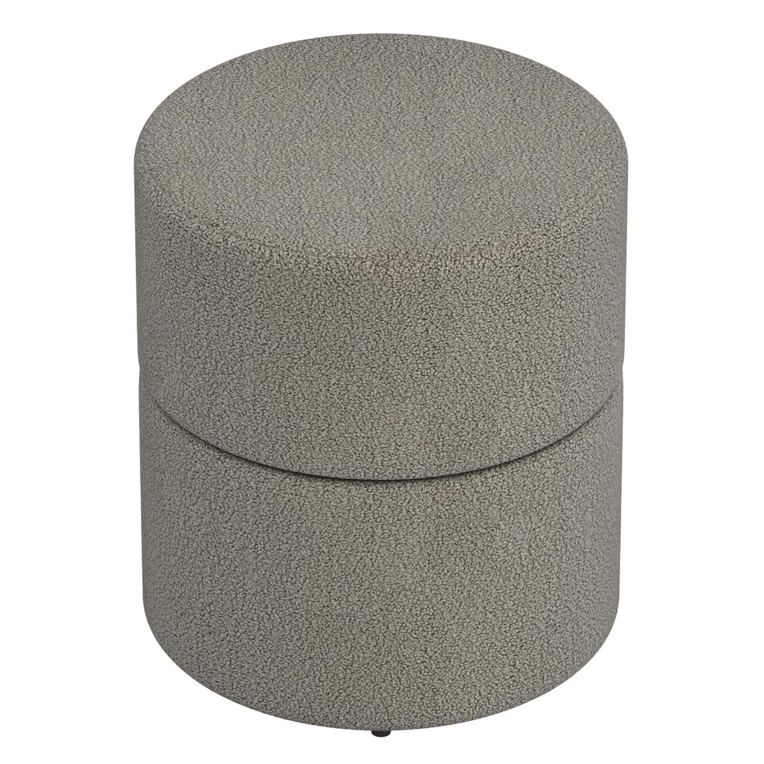 Novar Round Swivel Ottoman in Warm Grey Boucle 402-670WGY