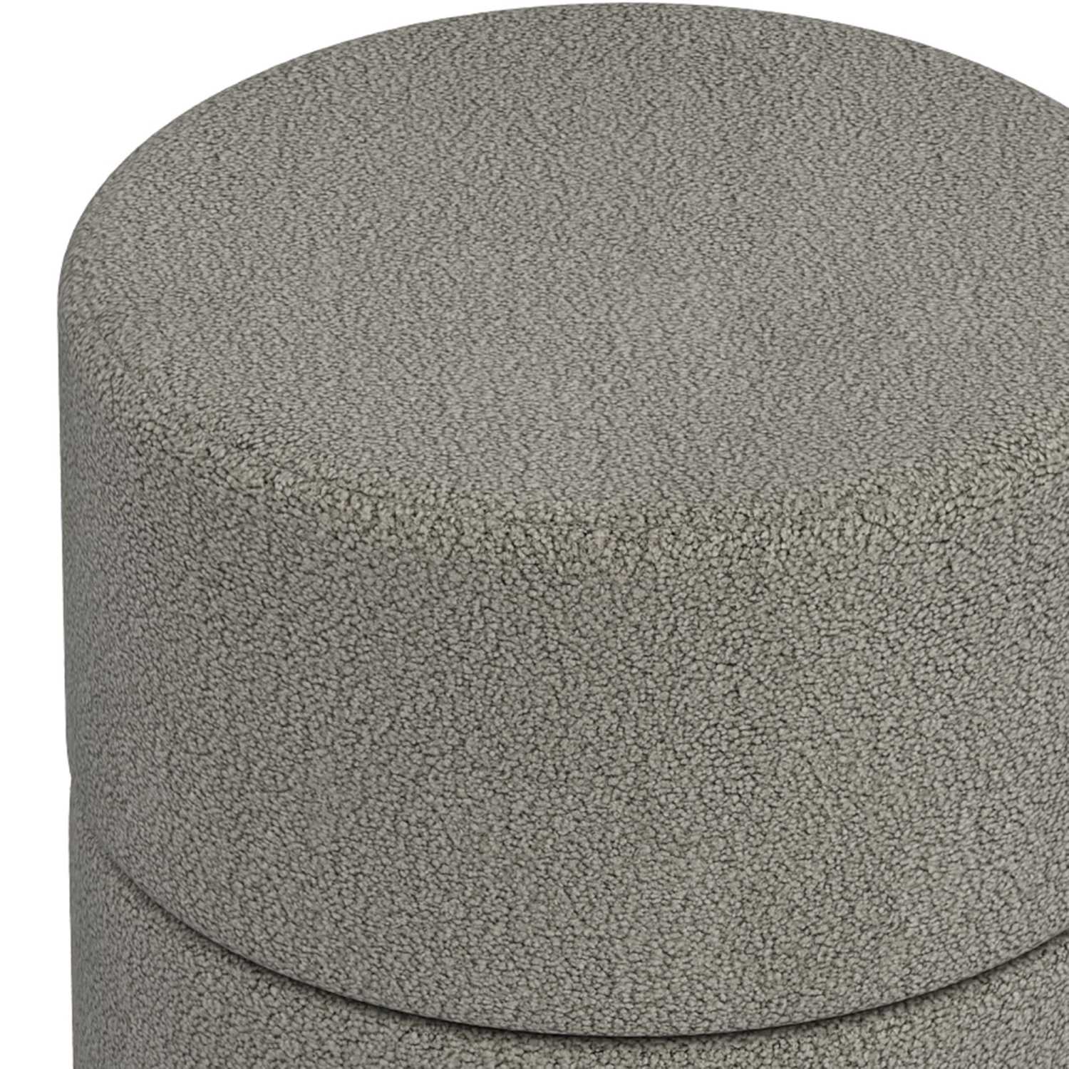Novar Round Swivel Ottoman in Warm Grey Boucle 402-670WGY