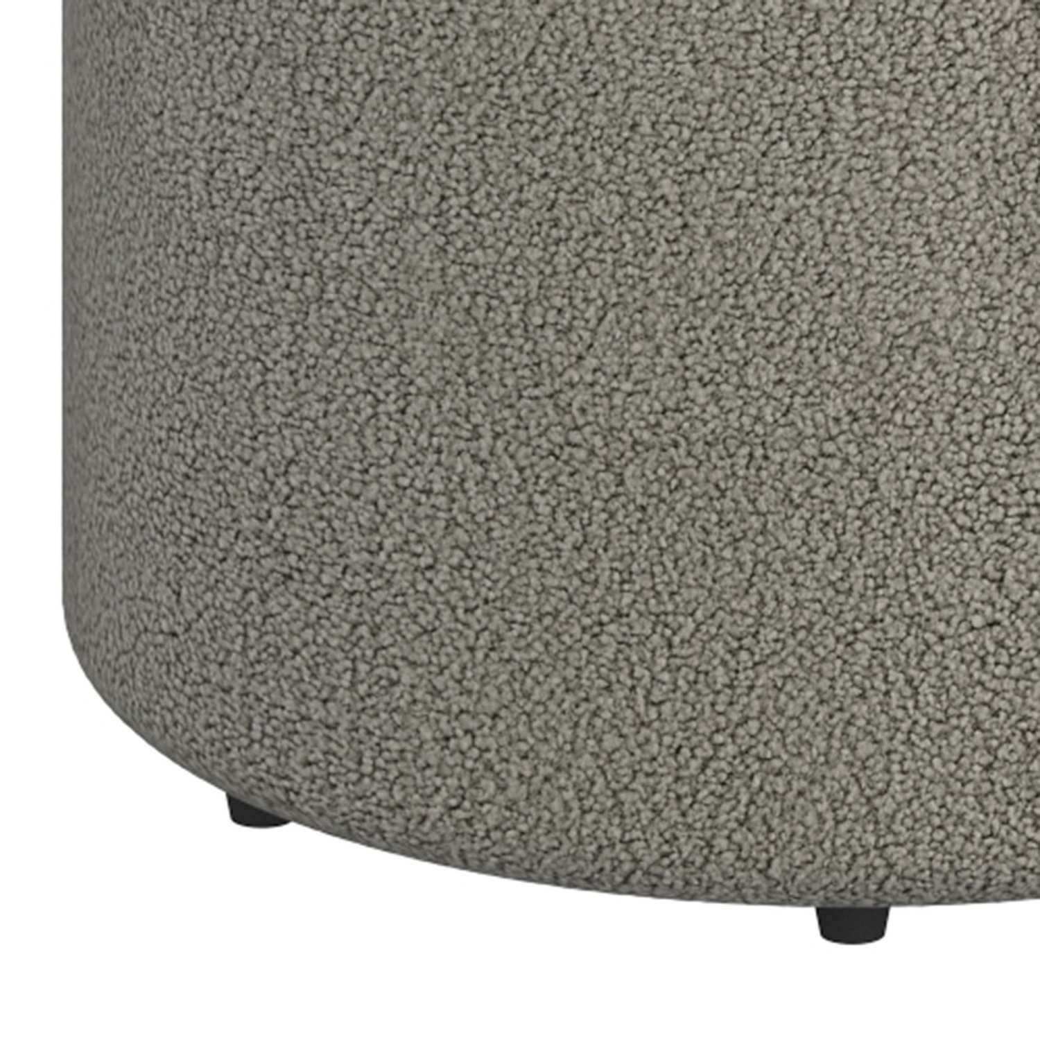 Novar Round Swivel Ottoman in Warm Grey Boucle 402-670WGY