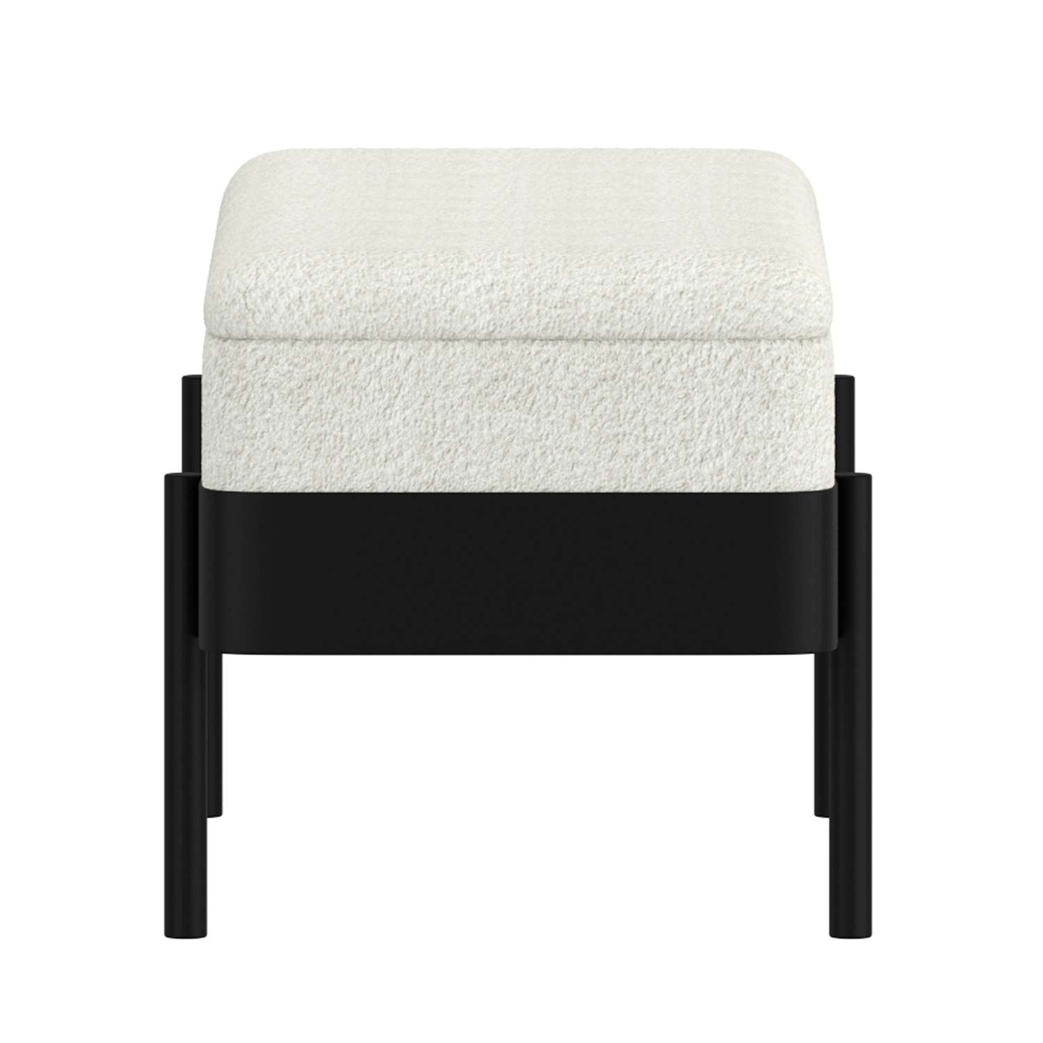Odell Storage Bench in Ivory & Black 401-550IV