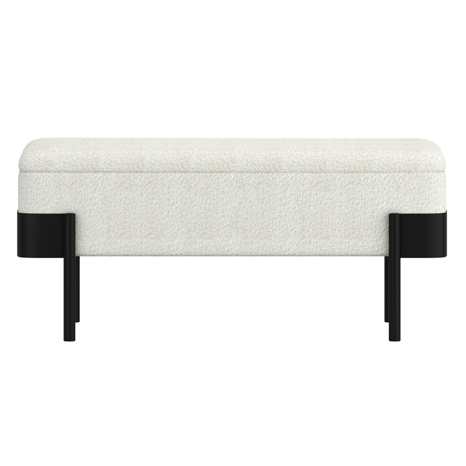 Odell Storage Bench in Ivory & Black 401-550IV