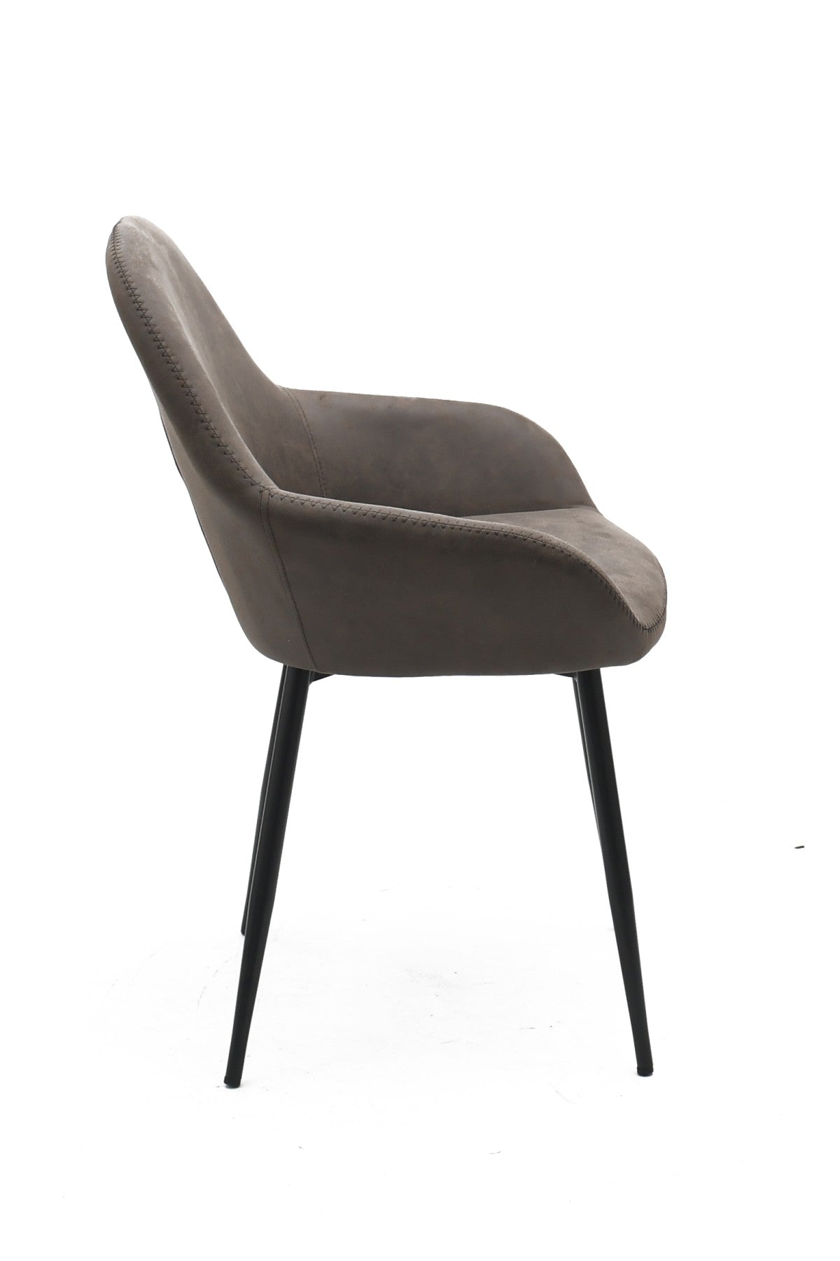 Odessa Dining Chairs in Vintage Brown Fabric Set Of 2 71636