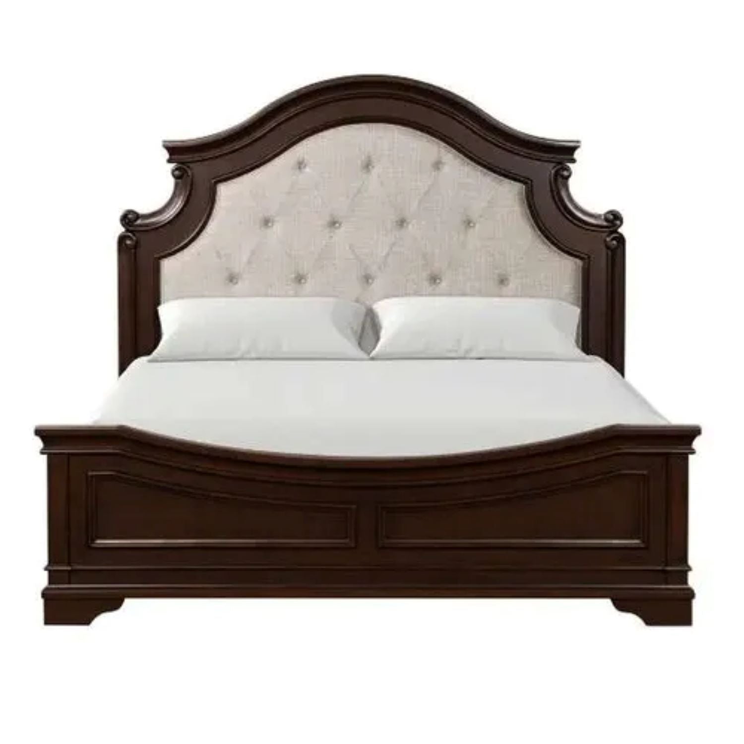 Olivia Walnut Wooden Traditional Bedroom Set