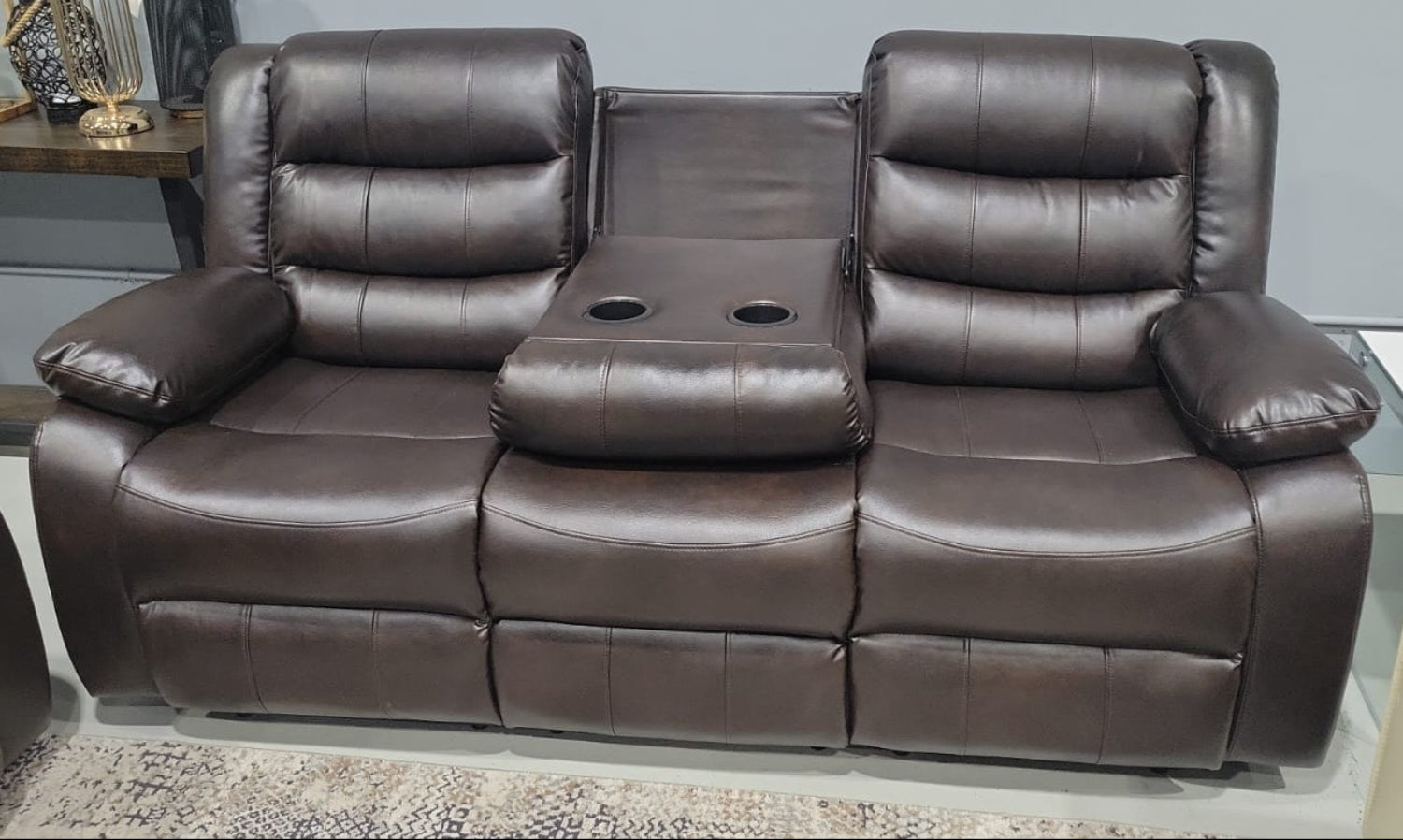 Onyx Prestige Air Leather Manual Recliner Sofa