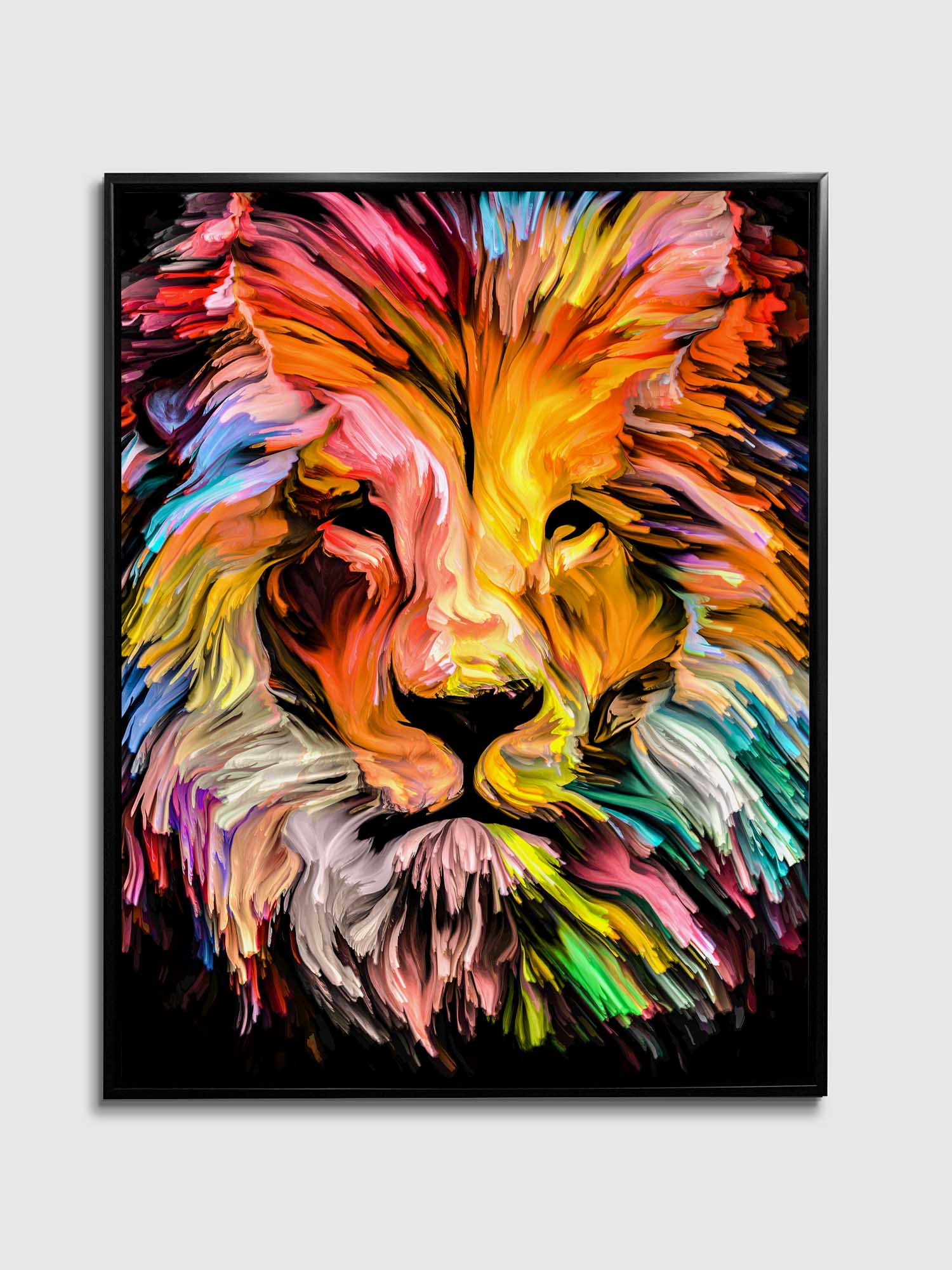 Painted Lion Canvas Art 36" x 48"