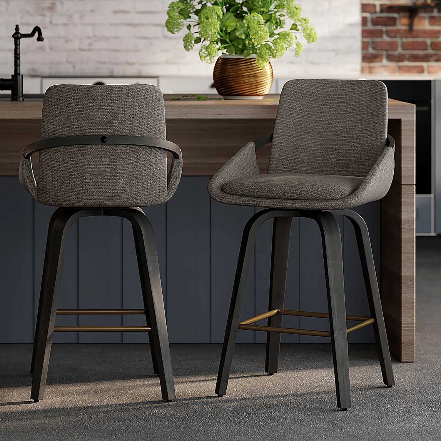 Parker 26" Charcoal Swivel Counter Stool 203-944CH