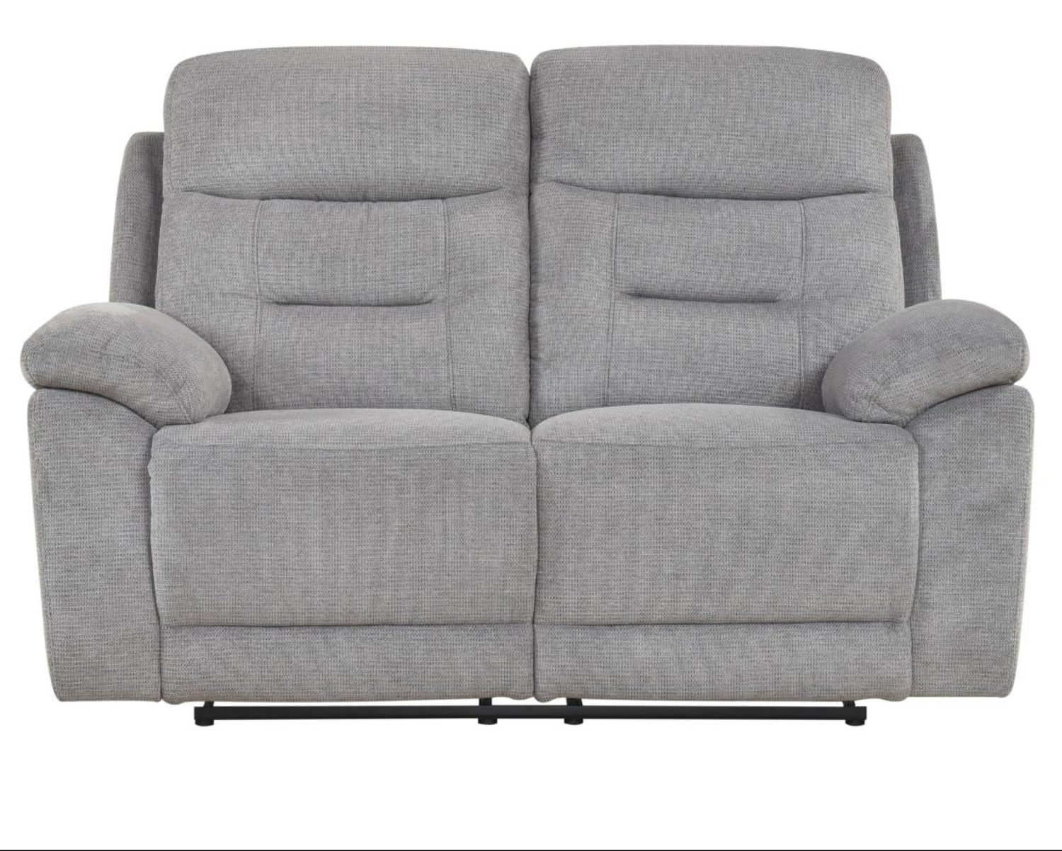 Perris Manual Woven Fabric Recliner Sofa Set Pewter 9146PWT