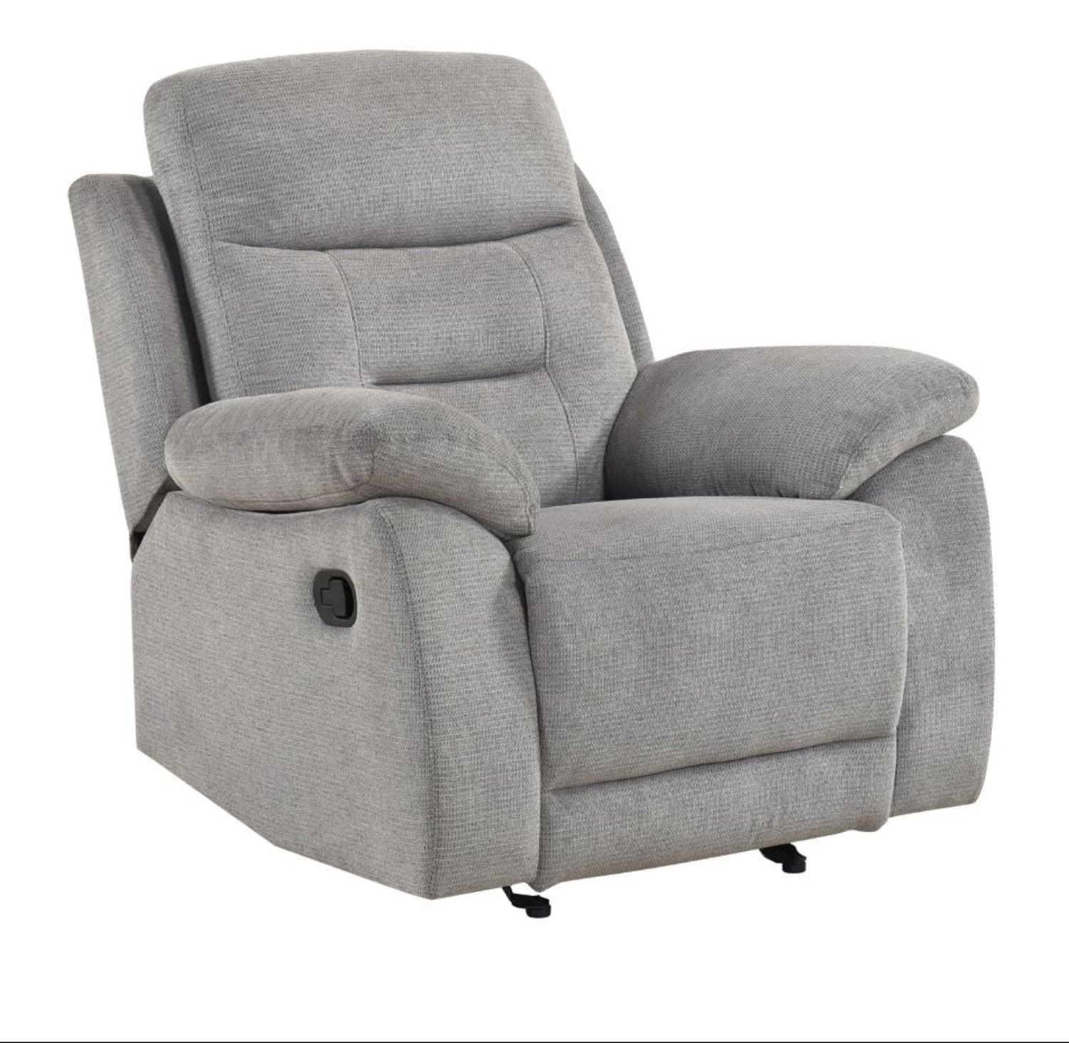 Perris Manual Woven Fabric Recliner Sofa Set Pewter 9146PWT