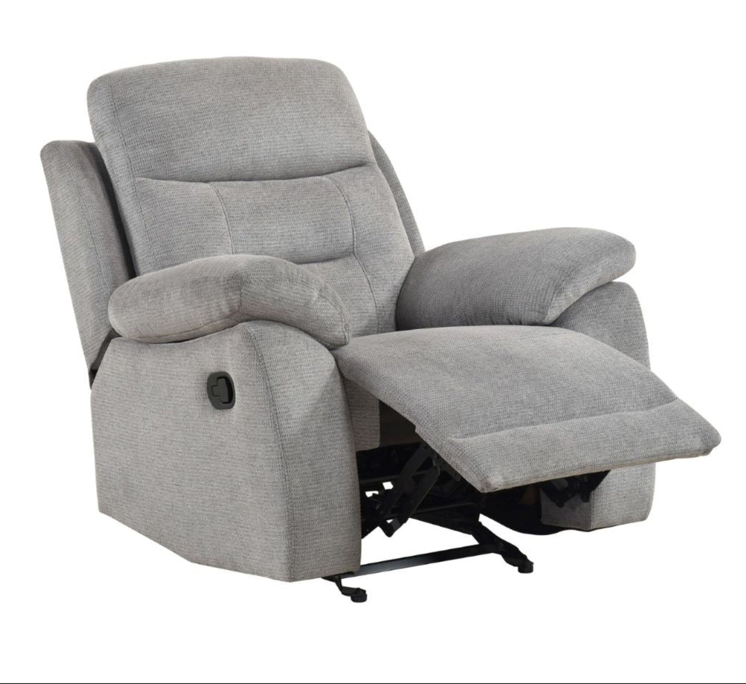 Perris Manual Woven Fabric Recliner Sofa Set Pewter 9146PWT