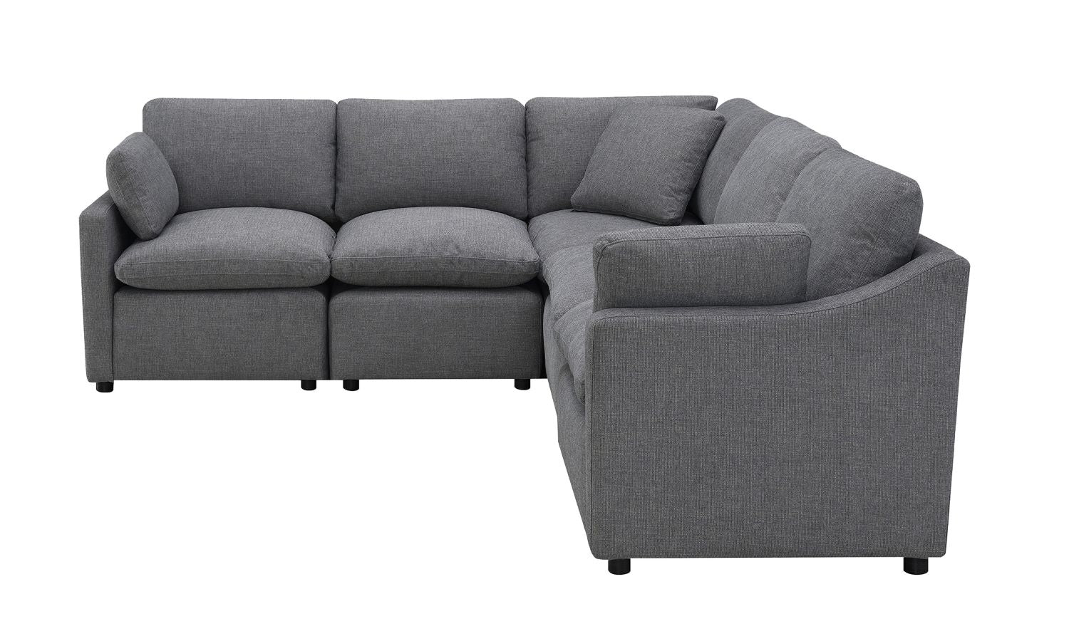 Pippa 5-Piece Modular Sectional with 3 Pillows 99076GYSS5