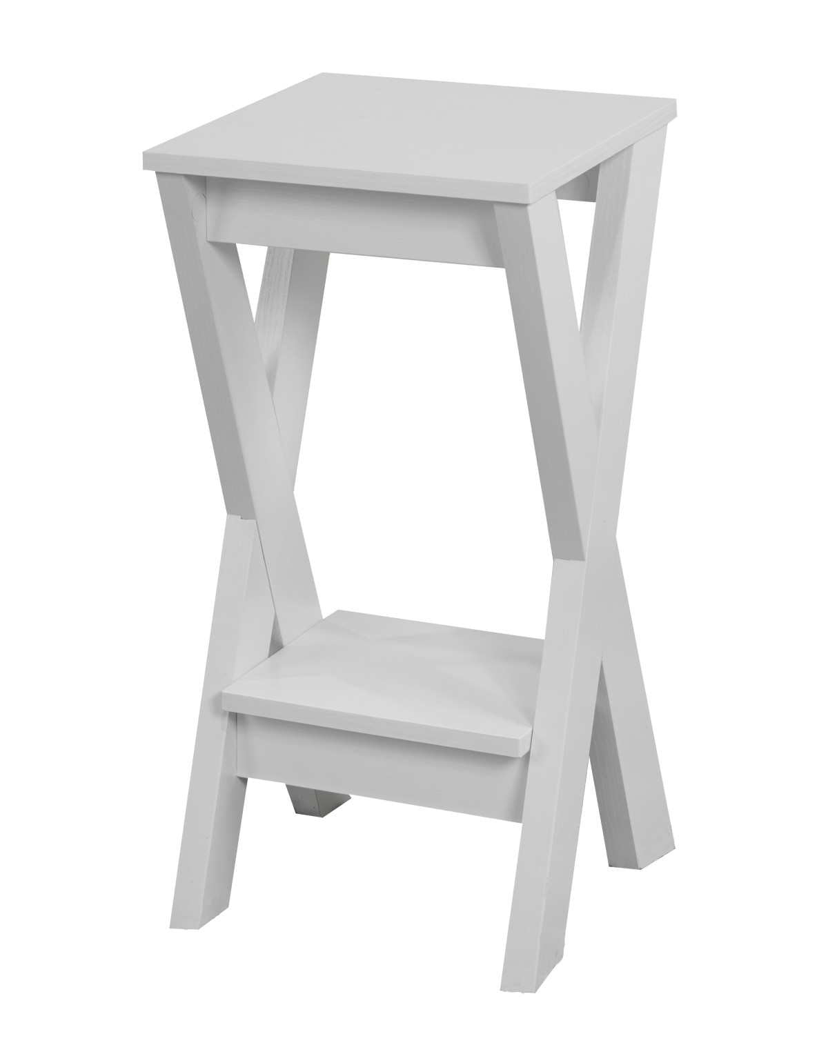 Plant Stand With Sleek Cross-leg Design White 172225