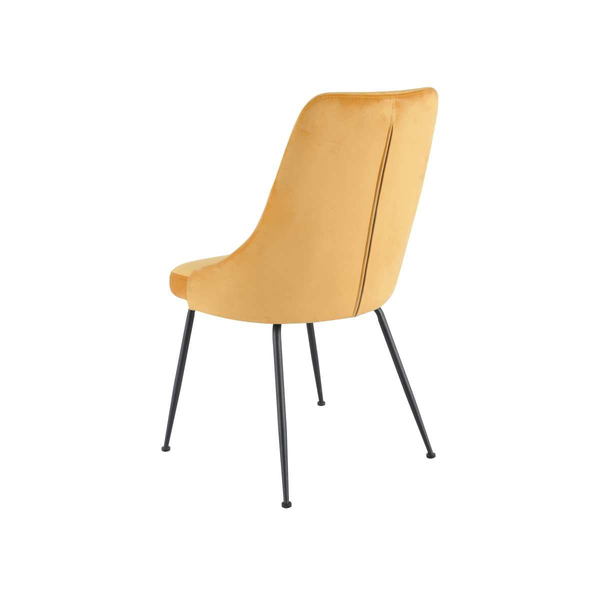 Plumeria Chairs Set Of 2 Yellow With Black Legs 1321