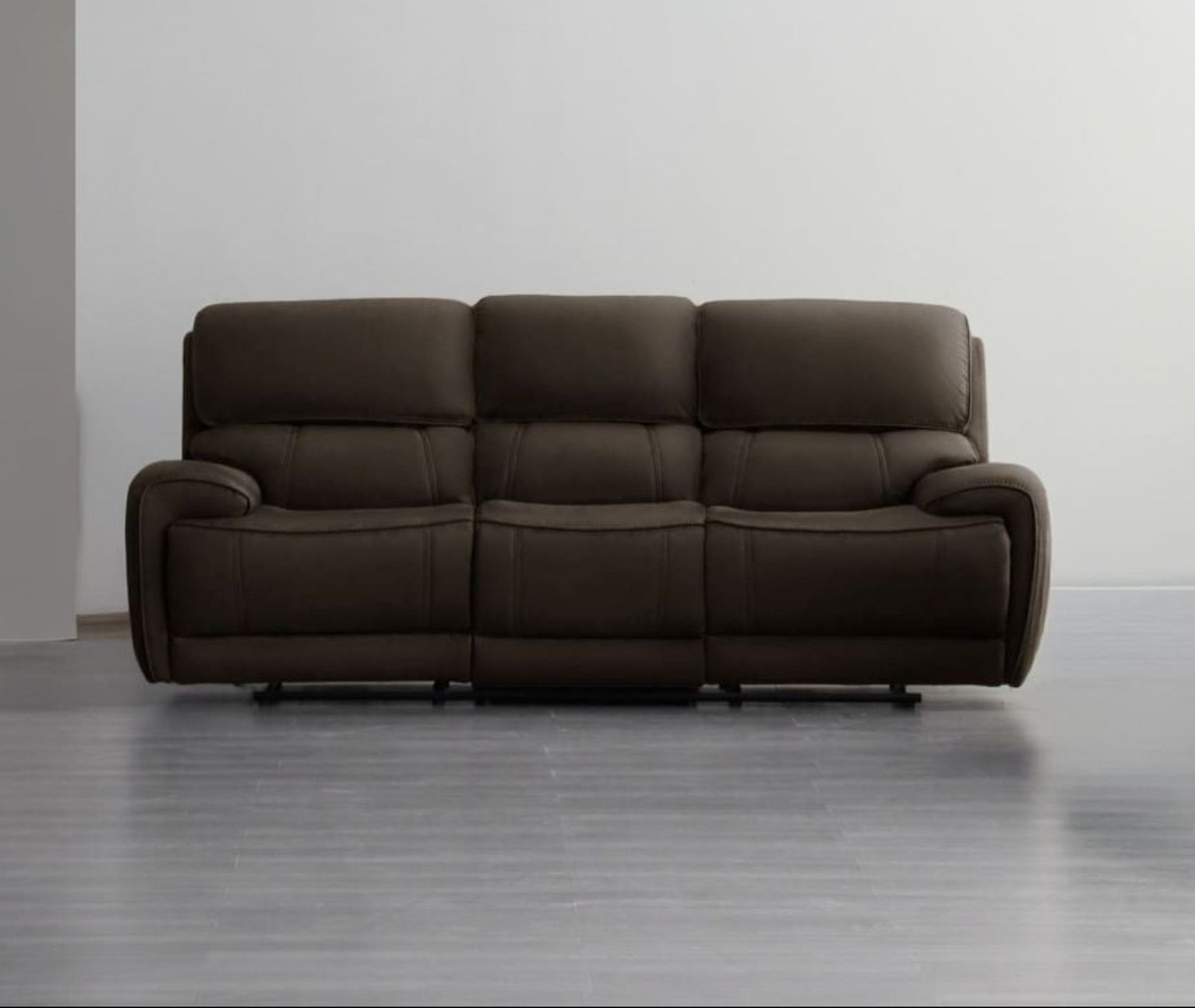 Polar Genuine Leather Chocolate Power Recliner Sofa Set 2575