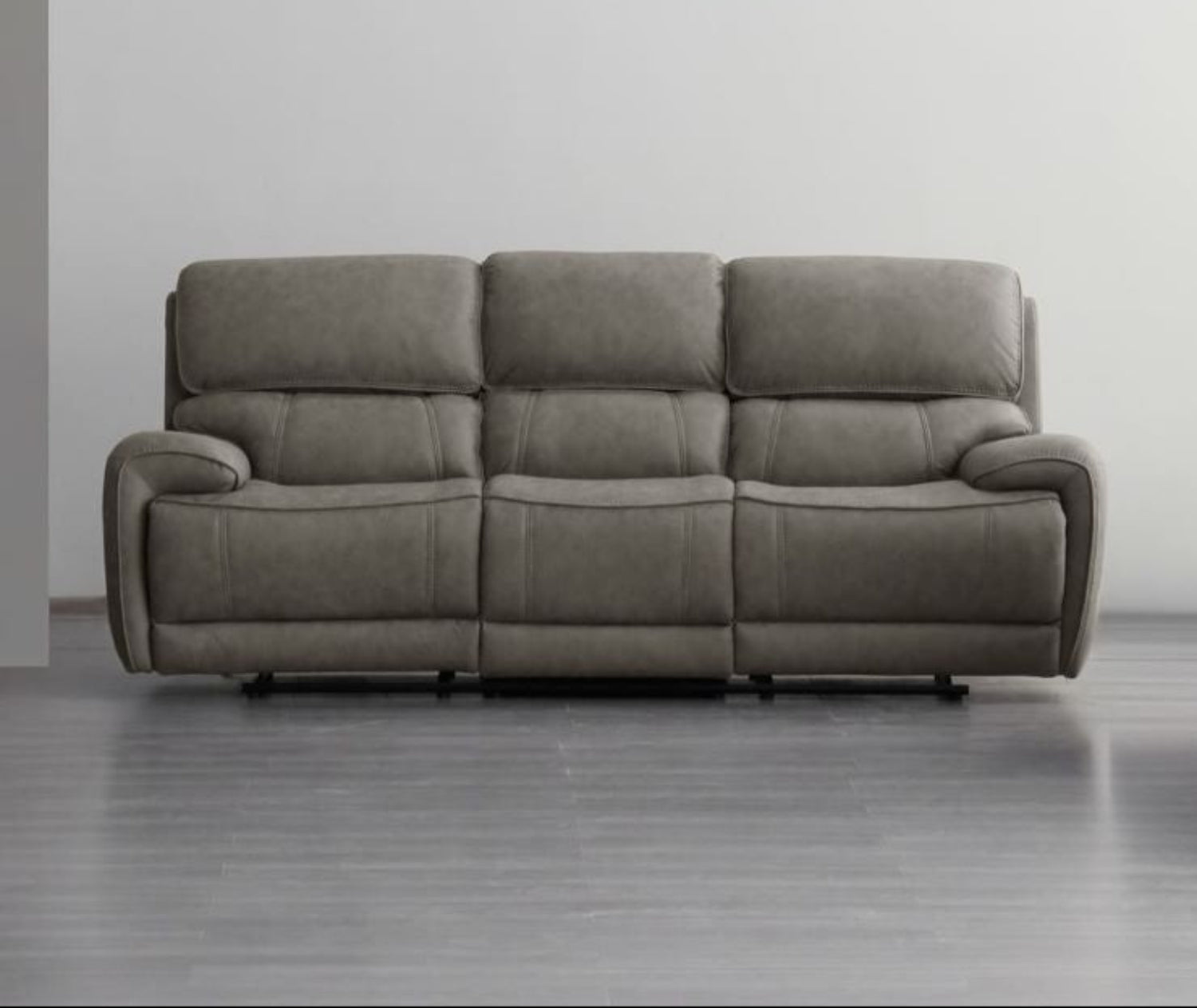 Polar Genuine Leather Grey Power Recliner Sofa Set 2575