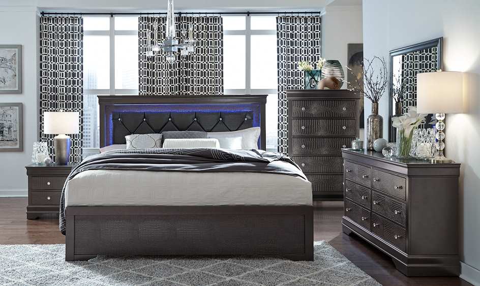 Pompei Grey Wooden Night Stand