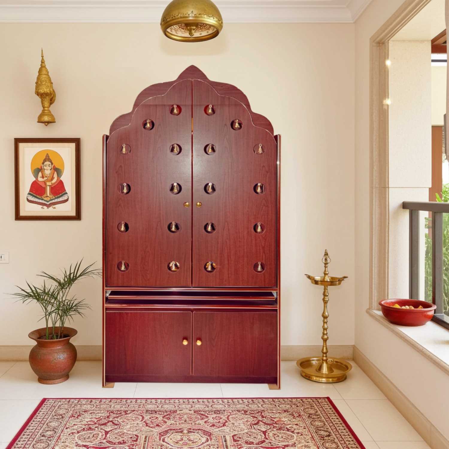 Pooja Unit - SW31 (With Light, Door & Bell)