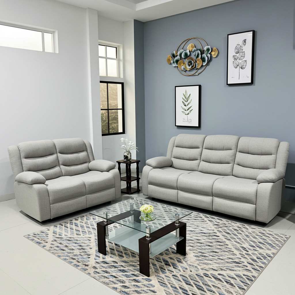 Rowan High Performance Linen Fabric Sofa Set KM059