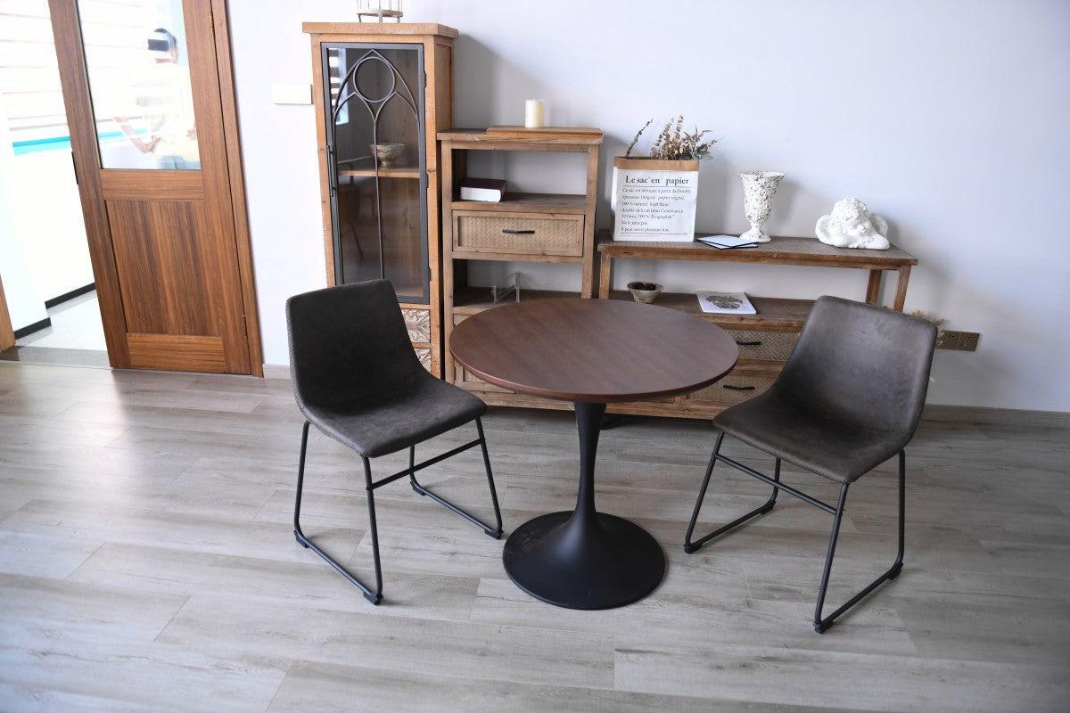 Ralphi Dining Chairs Set of 2 in Vintage Brown Fabric 71634