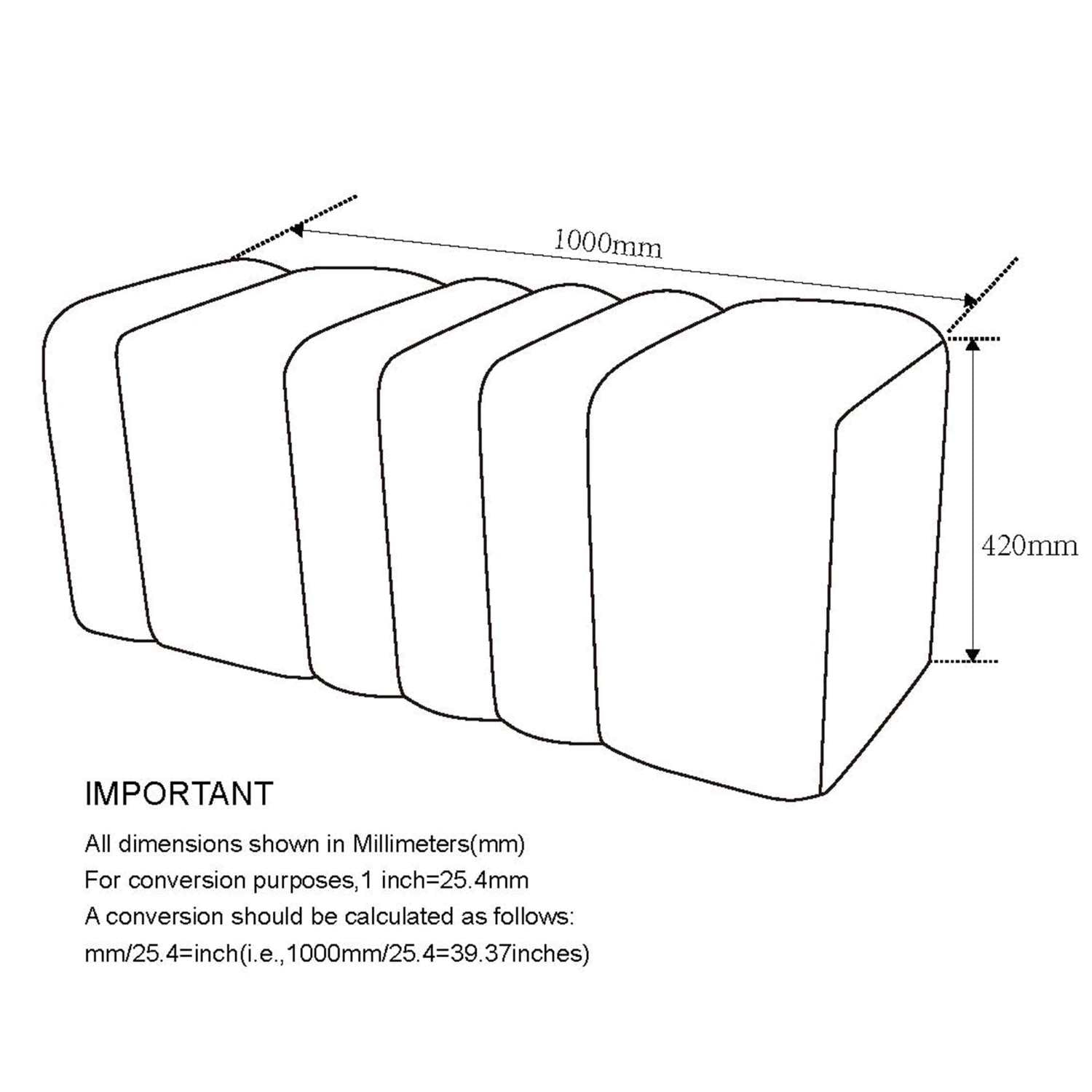 Rigel Large Ottoman Bench In Black Boucle 402-133BK