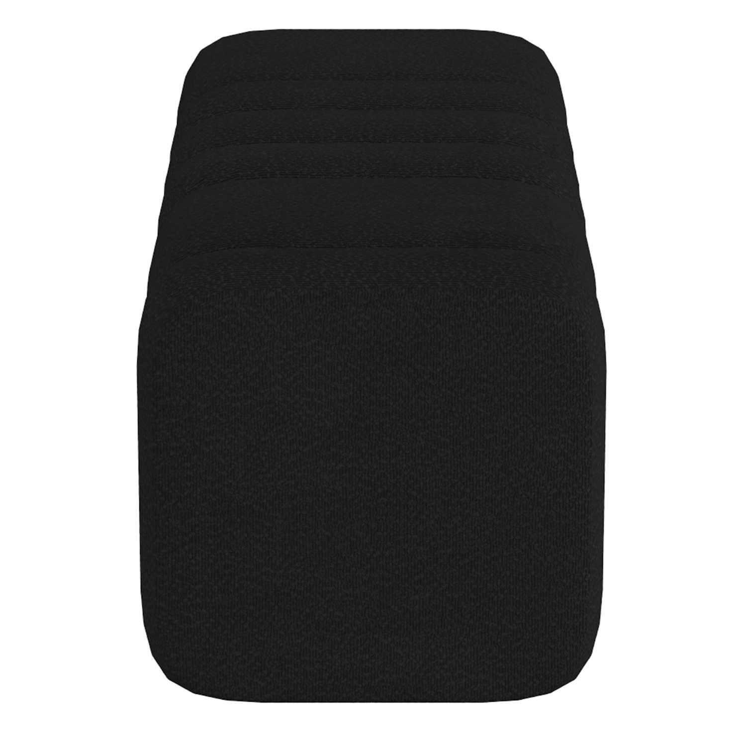 Rigel Large Ottoman Bench In Black Boucle 402-133BK