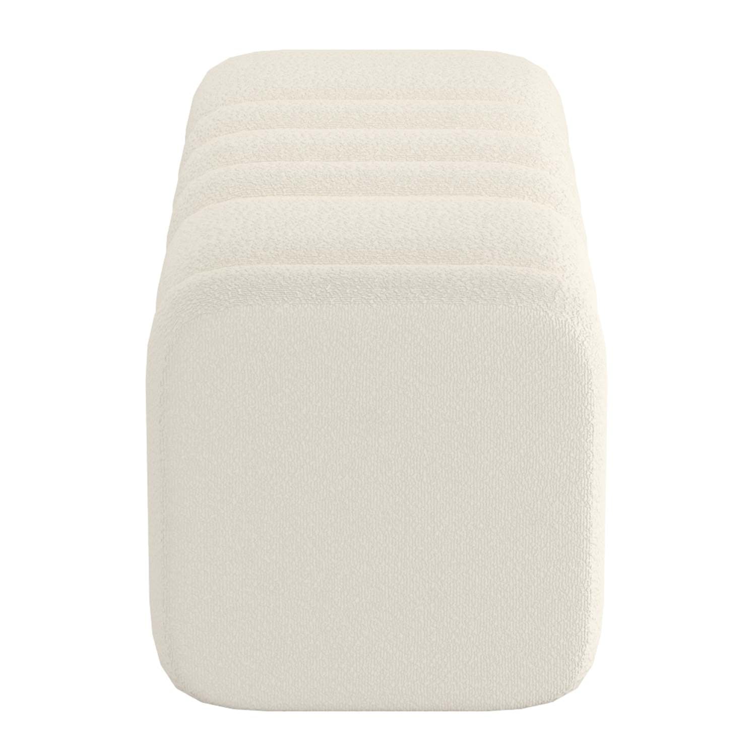 Rigel Large Ottoman Bench In Ivory Boucle 402-133IV