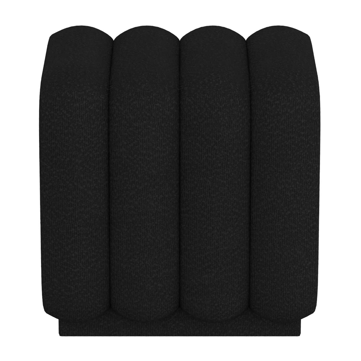 Rigel Small Square Ottoman in Black Boucle 402-133SM_BK