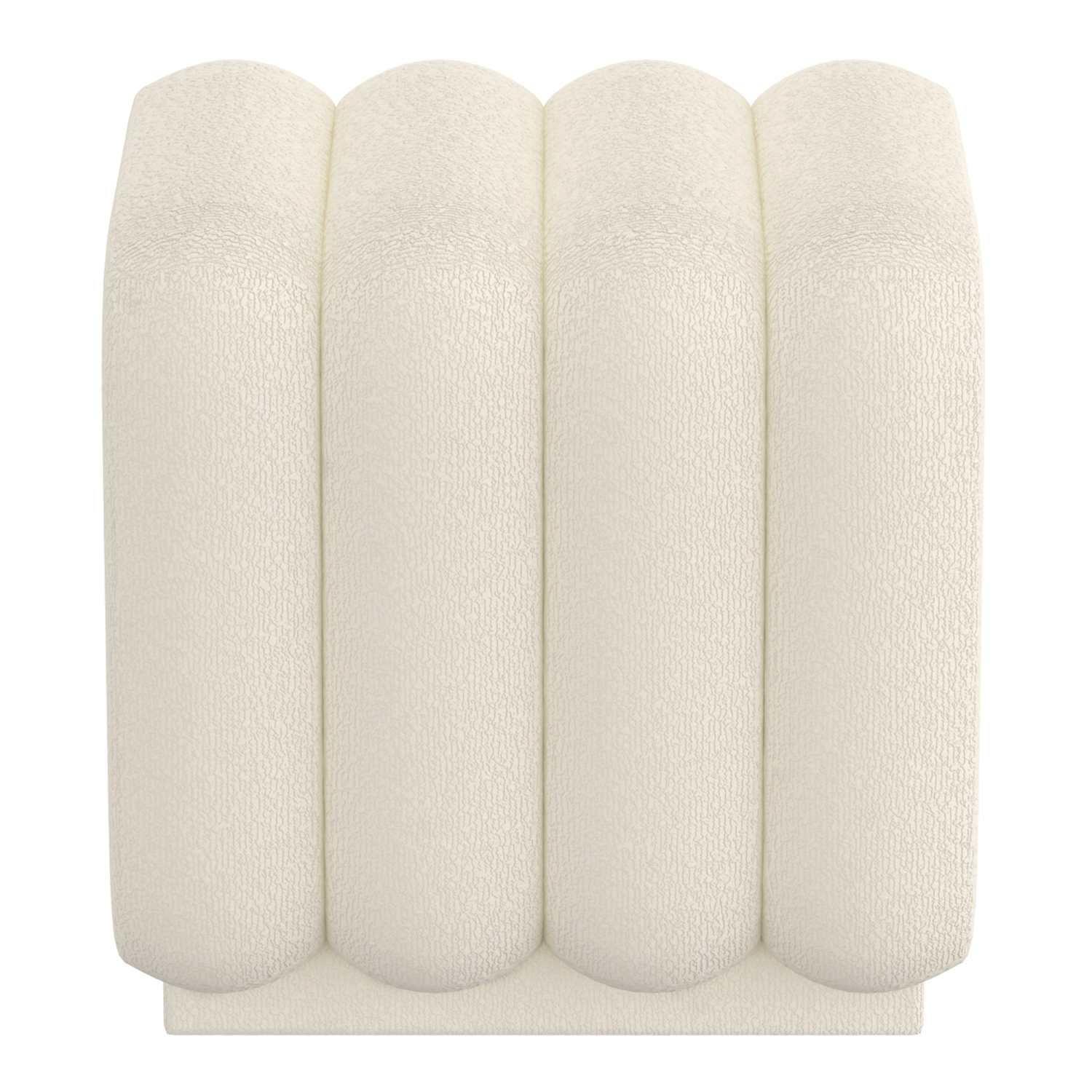 Rigel Small Square Ottoman in Ivory Boucle 402-133SM_IV