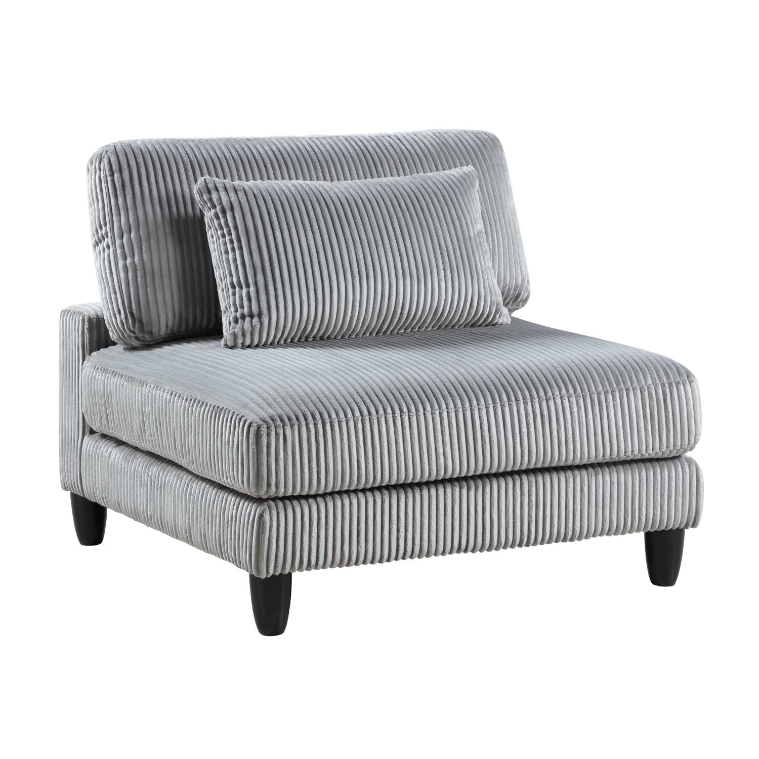 Robstown Grey 4 Piece Modular Sectional with Ottoman 9688