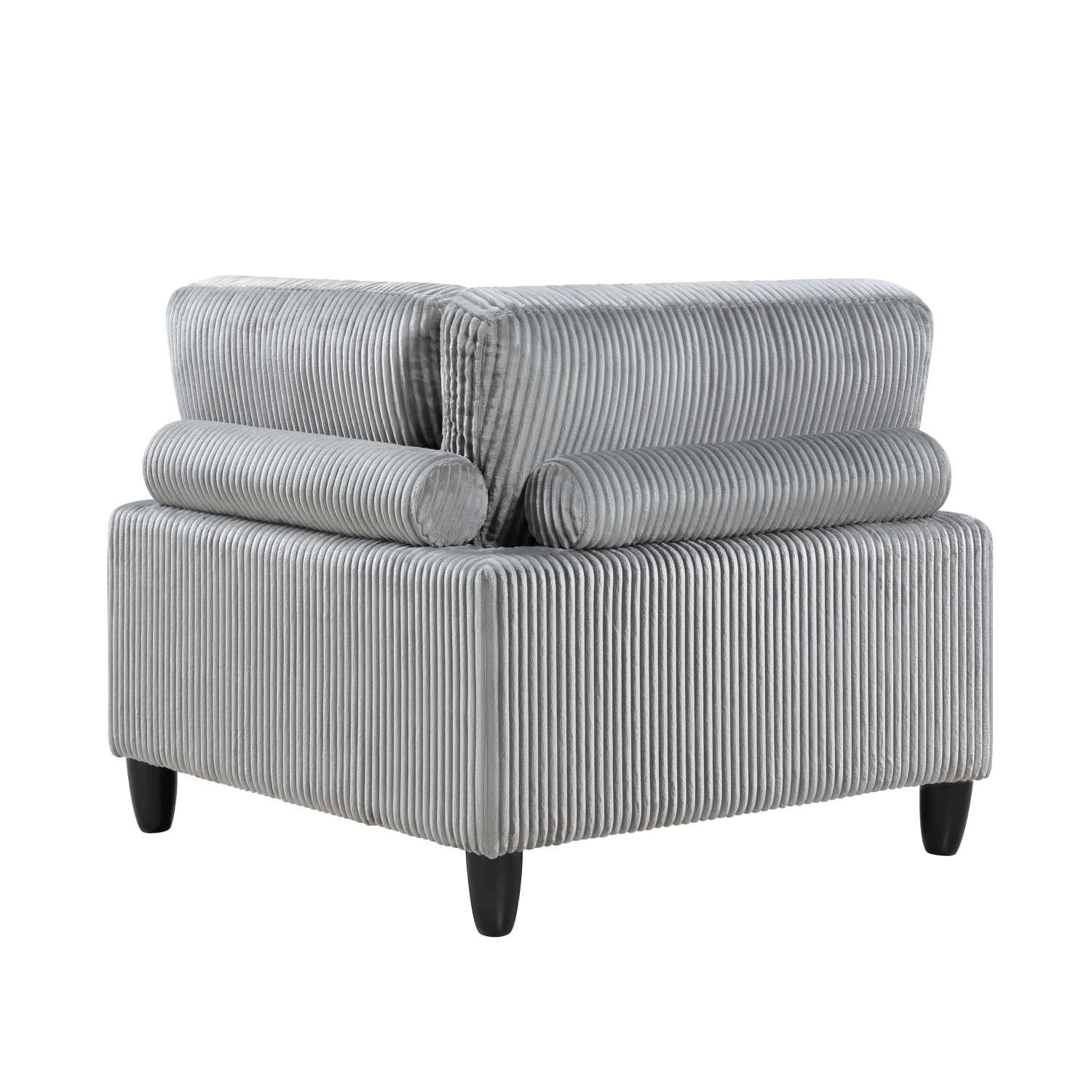 Robstown Grey 4 Piece Modular Sectional with Ottoman 9688
