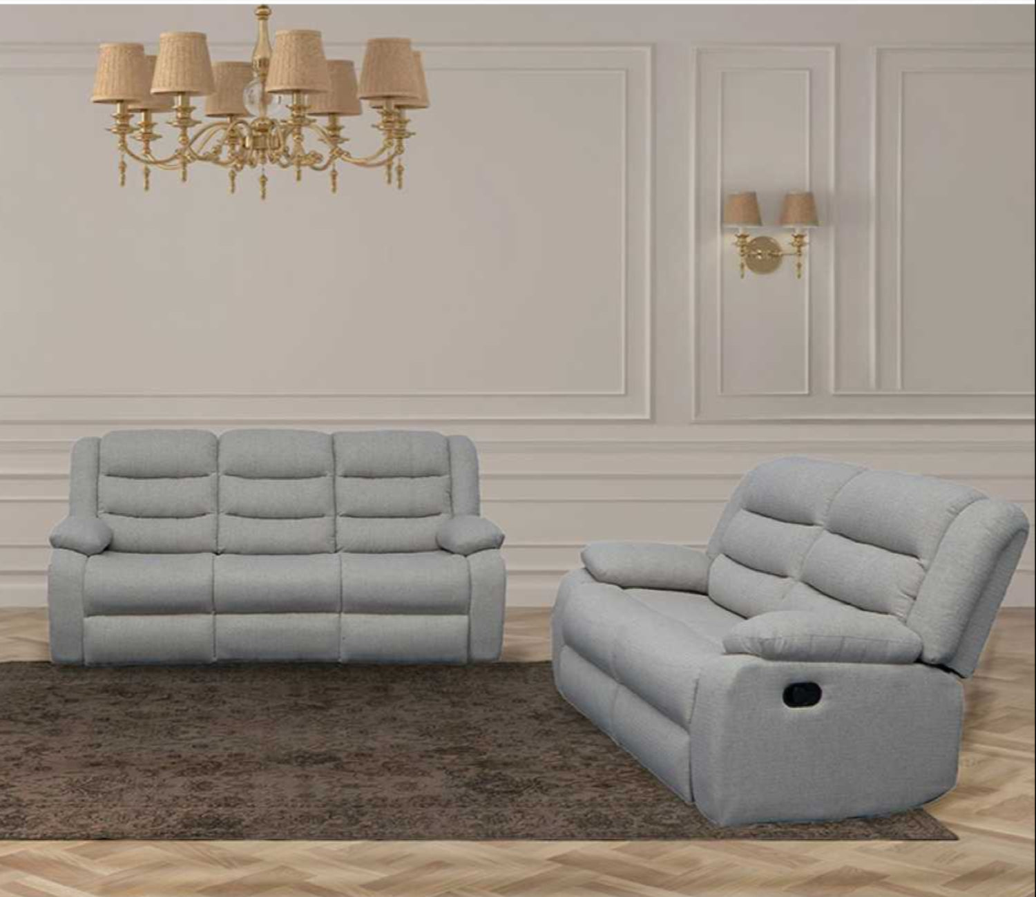 Rowan High Performance Linen Fabric Sofa Set KM059