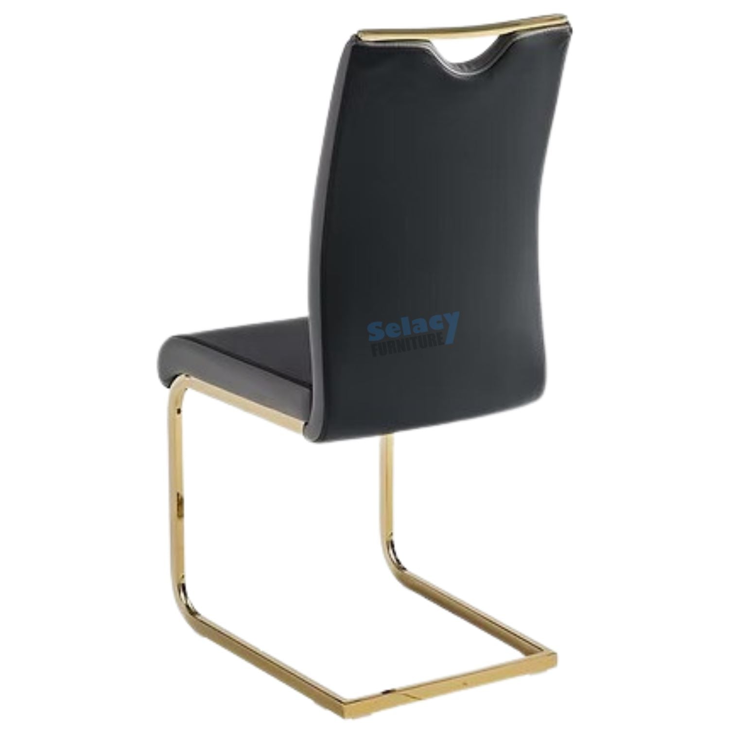 Ryan Black Extendable Ceramic 7PC Dining Set with Black & Grey PU Chairs