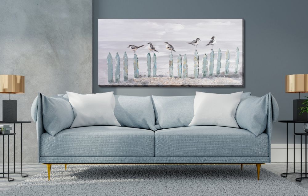 Social Networking Oil Painting 30" x 60"