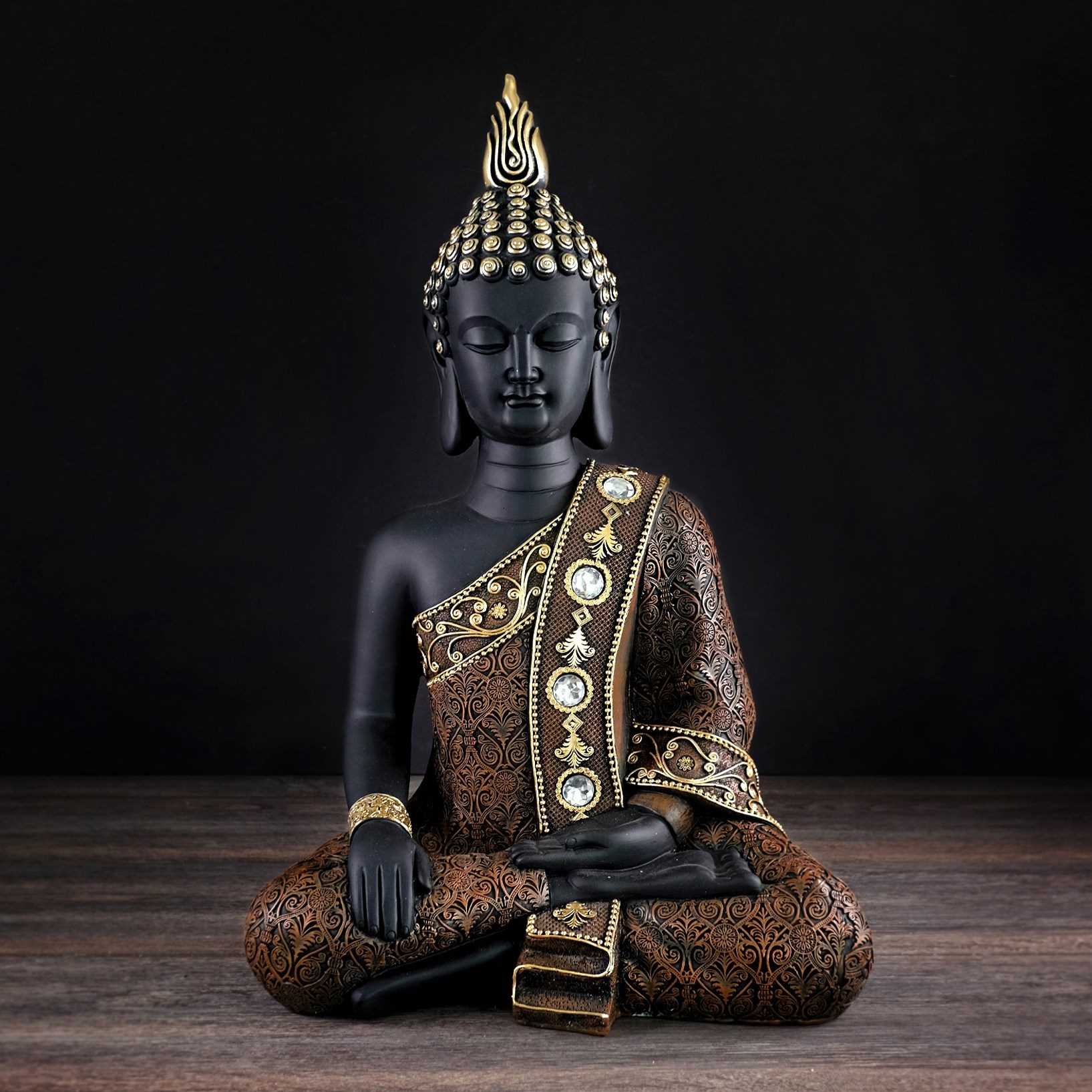 SITTING BUDDHA RED ROBE EL 22-833