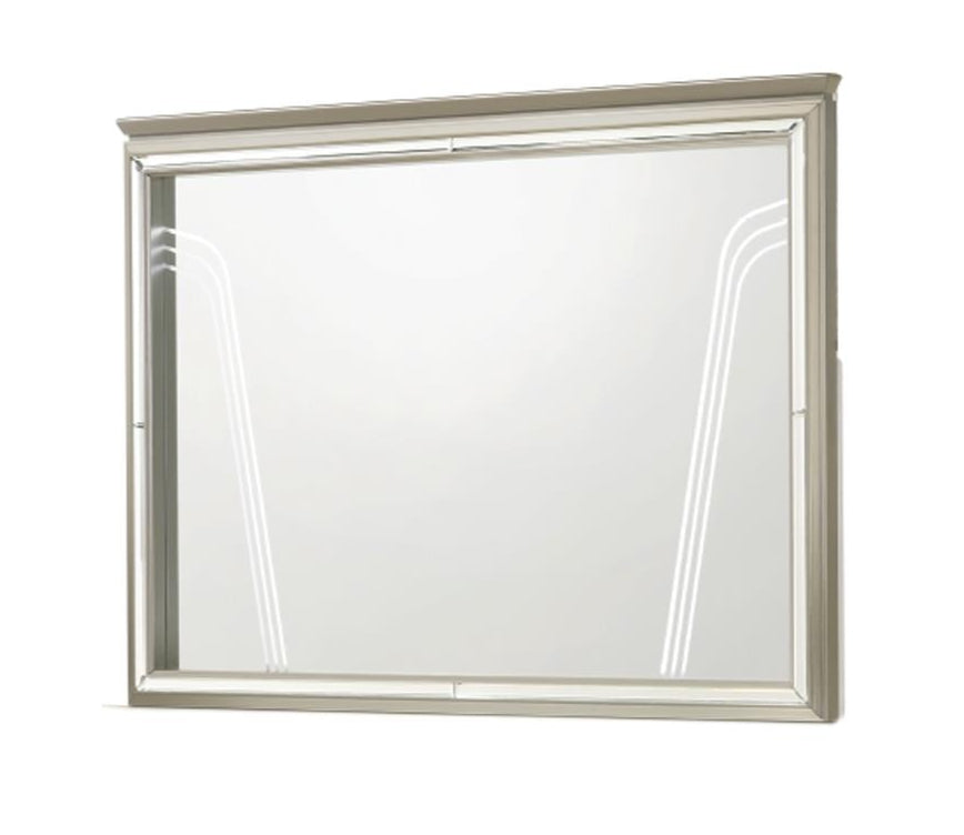 Samantha 6 Drawer Dresser & Mirror Olive Silver 1591