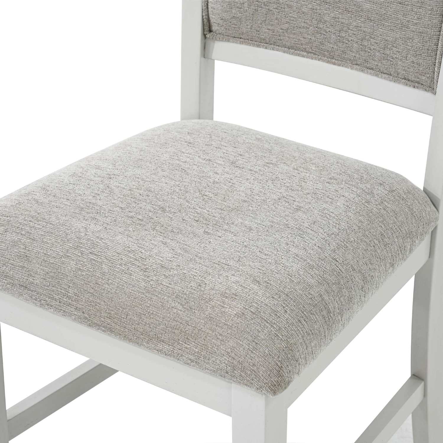 Samuel Wooden Round 5pc Dining Set in Whitewash 207-280DT-WT