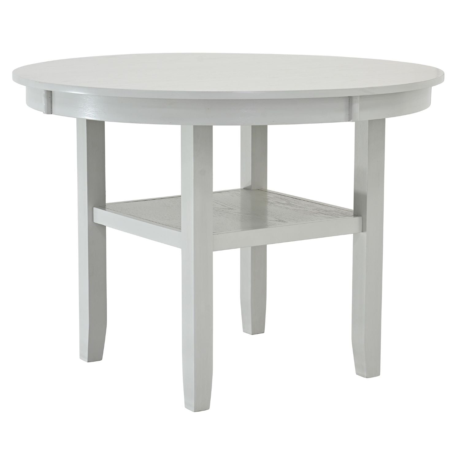 Samuel Wooden Round 5pc Dining Set in Whitewash 207-280DT-WT