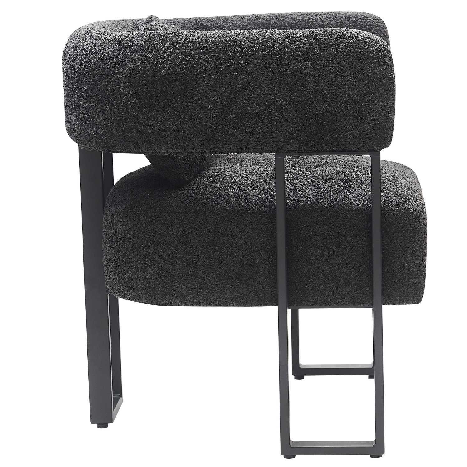 Scarlet Accent Chair In Charcoal Boucle And Black 403-108CH