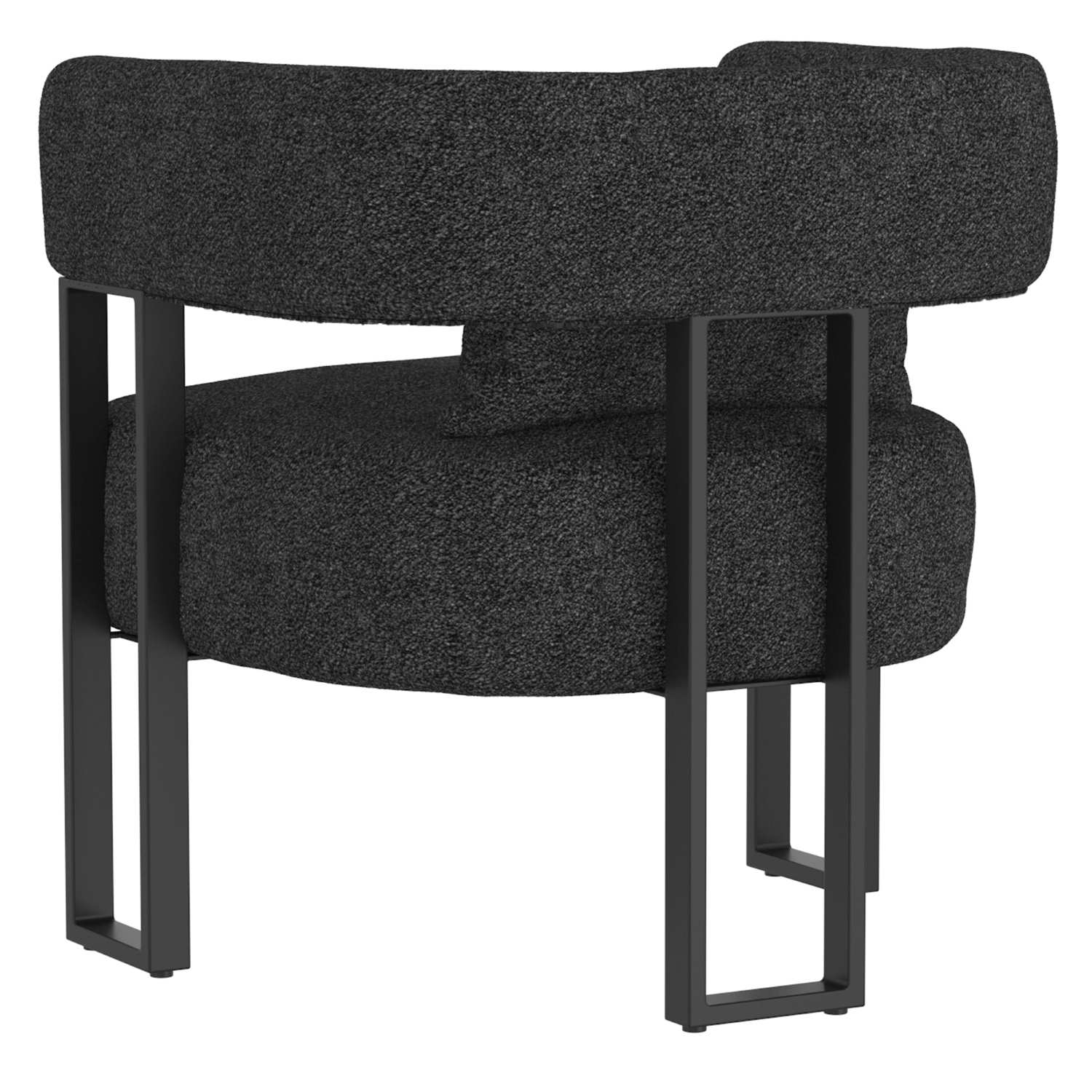 Scarlet Accent Chair In Charcoal Boucle And Black 403-108CH