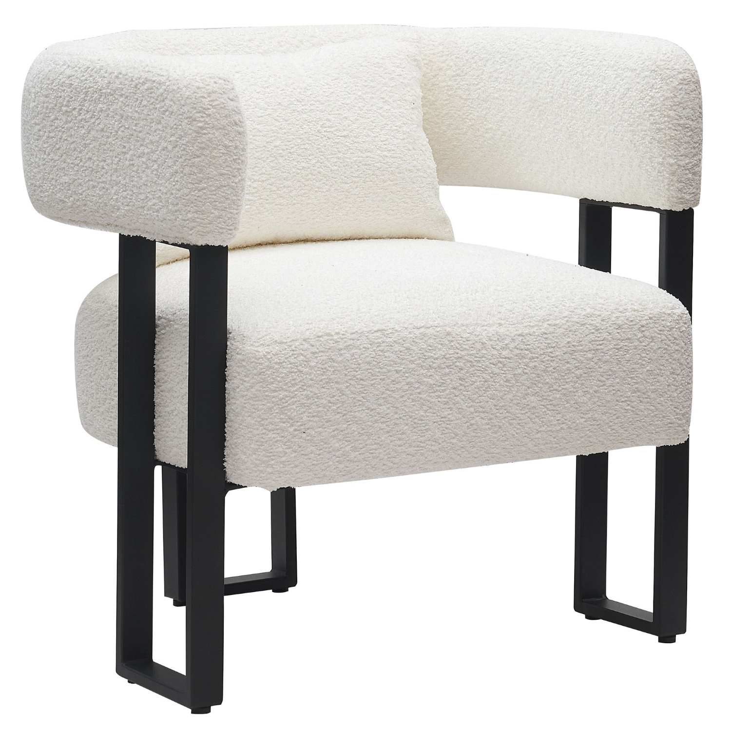 Scarlet Accent Chair In Ivory Boucle And Black 403-108IV