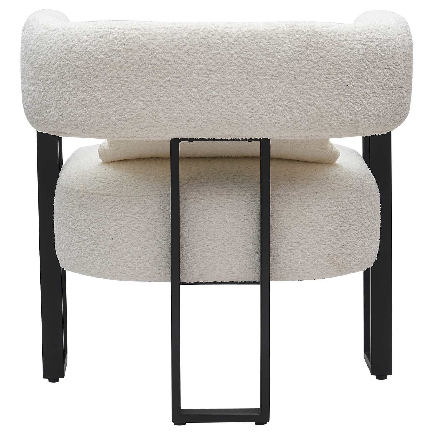 Scarlet Accent Chair In Ivory Boucle And Black 403-108IV
