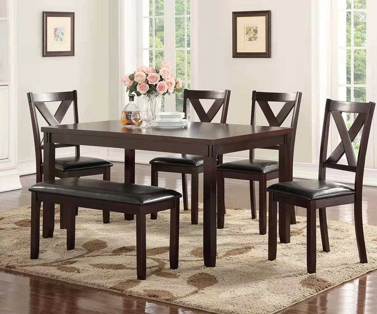 Scilla Dining Table With 4 Chairs & 1 Bench DTS-6060
