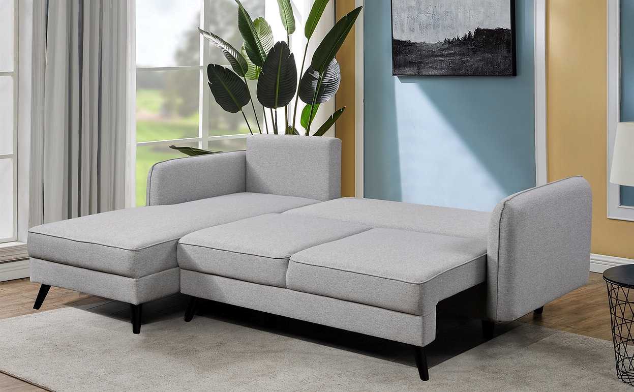 Sectional Sofa Bed Grey 9070 / 9071