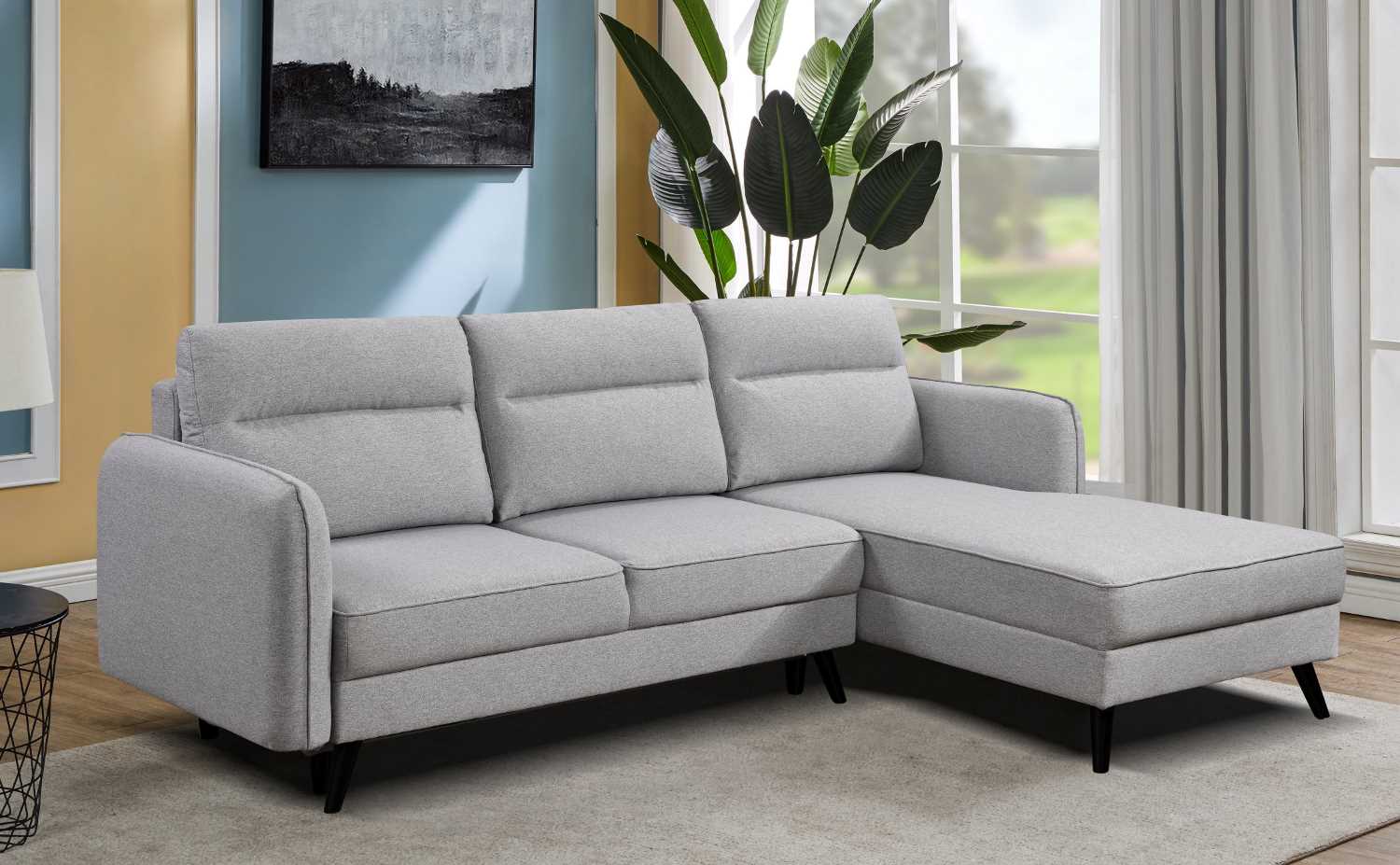 Sectional Sofa Bed Grey 9070 / 9071