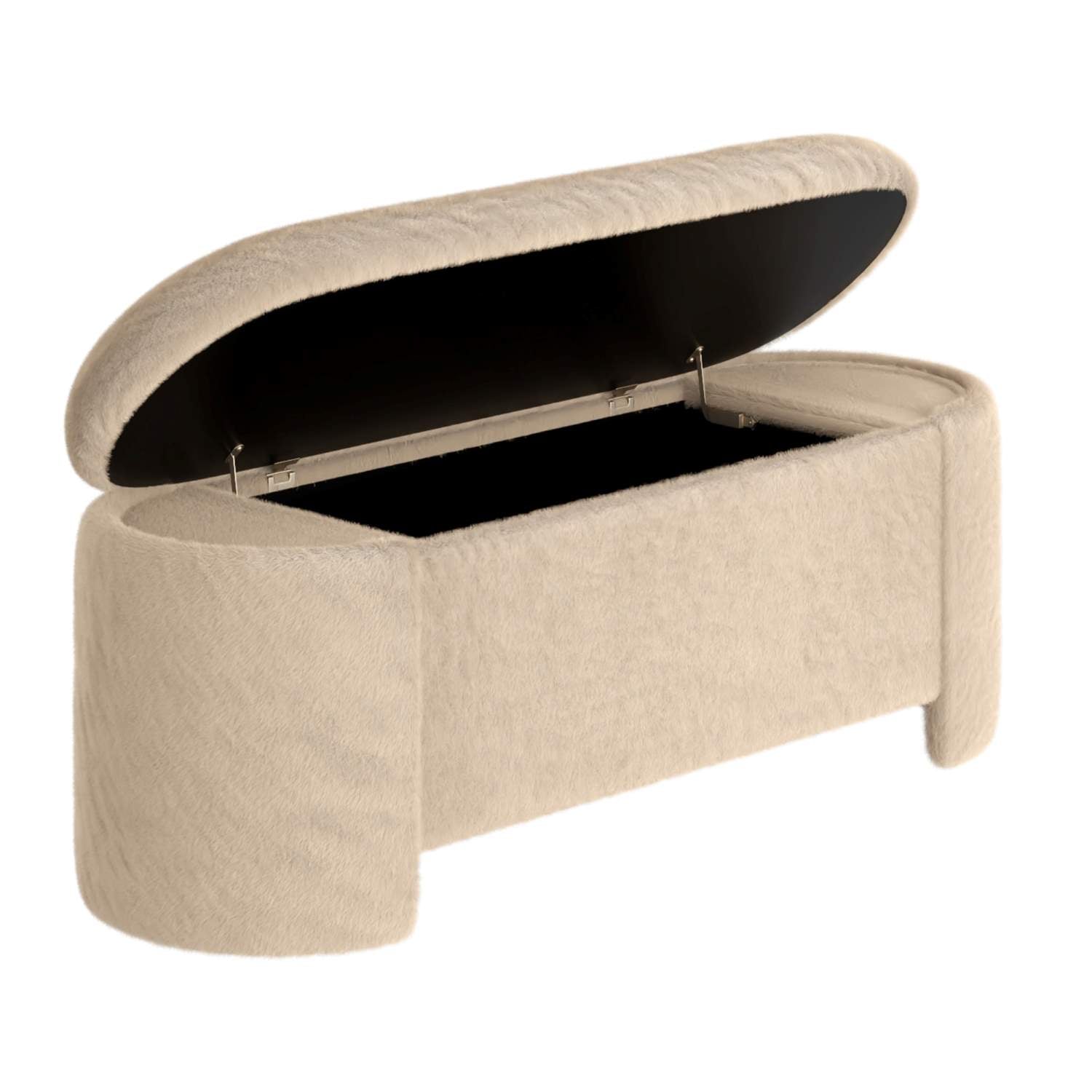 Selene Storage Ottoman In Dark Beige 402-900DBK