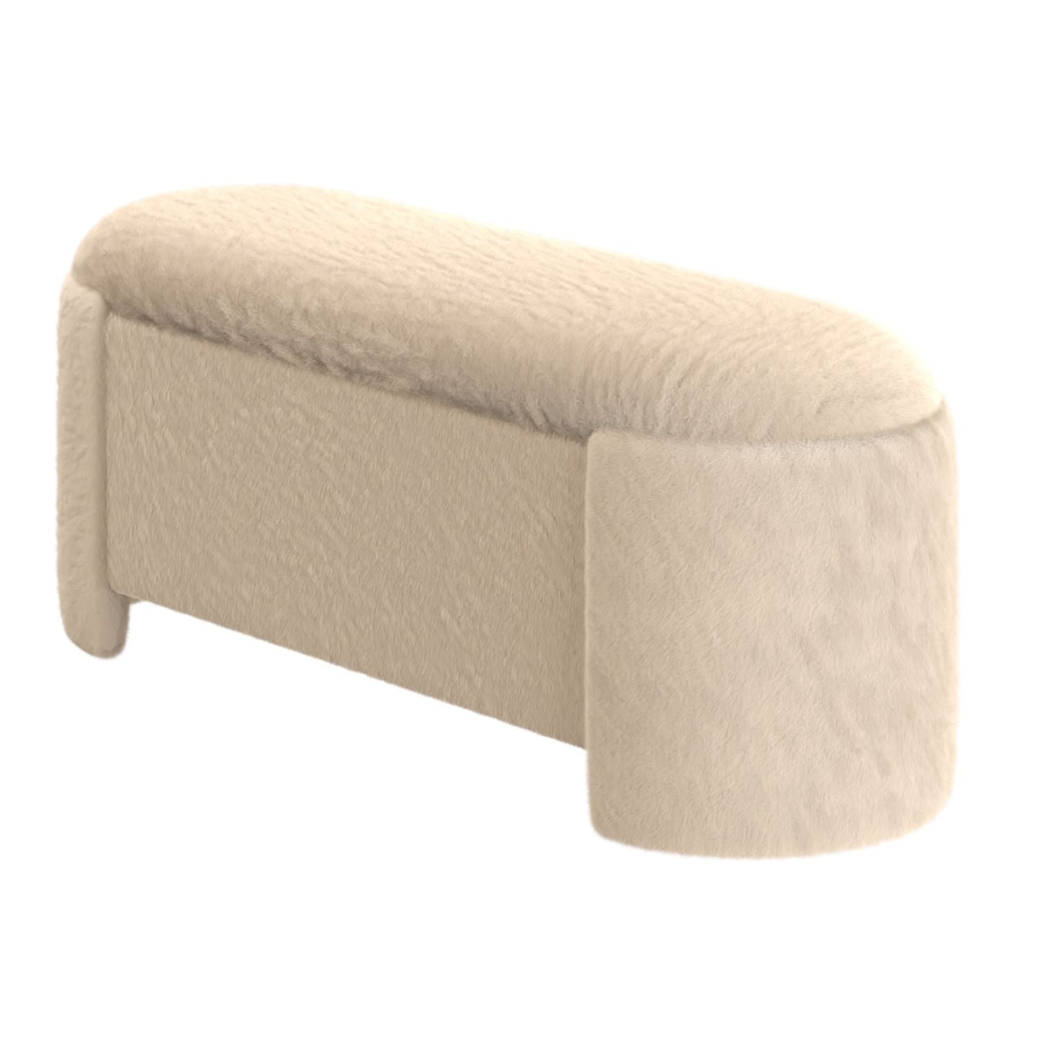 Selene Storage Ottoman In Dark Beige 402-900DBK