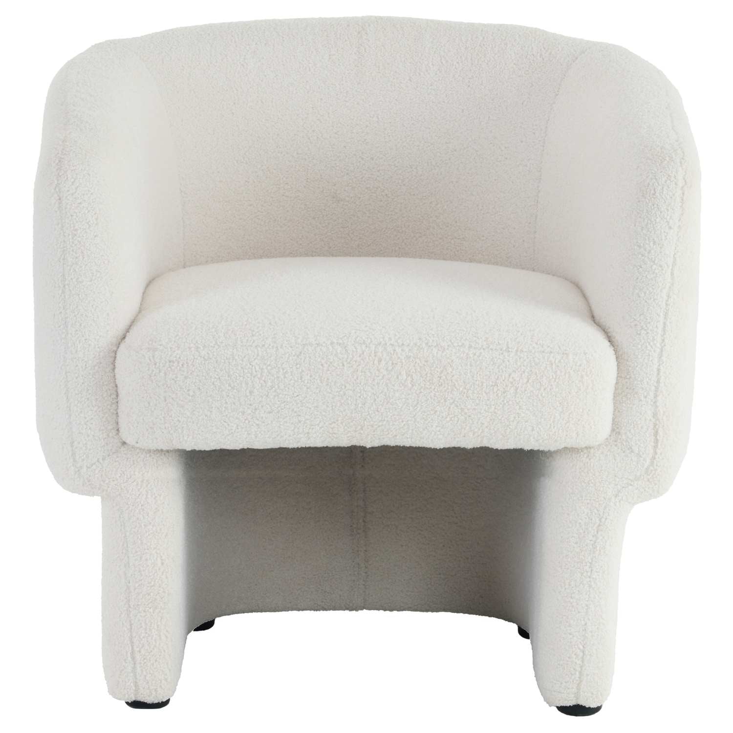 Sheri Accent Chair in White Boucle Fabric 403-592WT