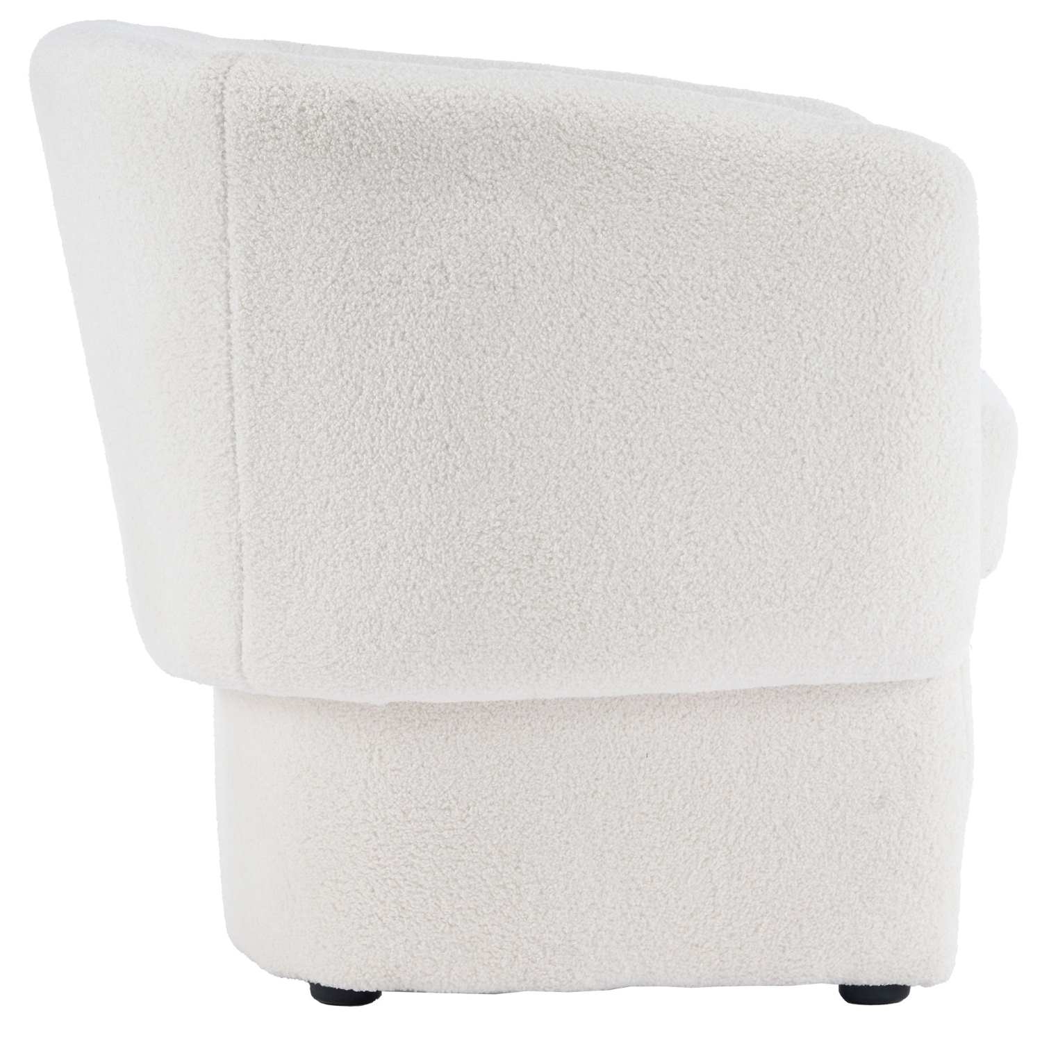 Sheri Accent Chair in White Boucle Fabric 403-592WT